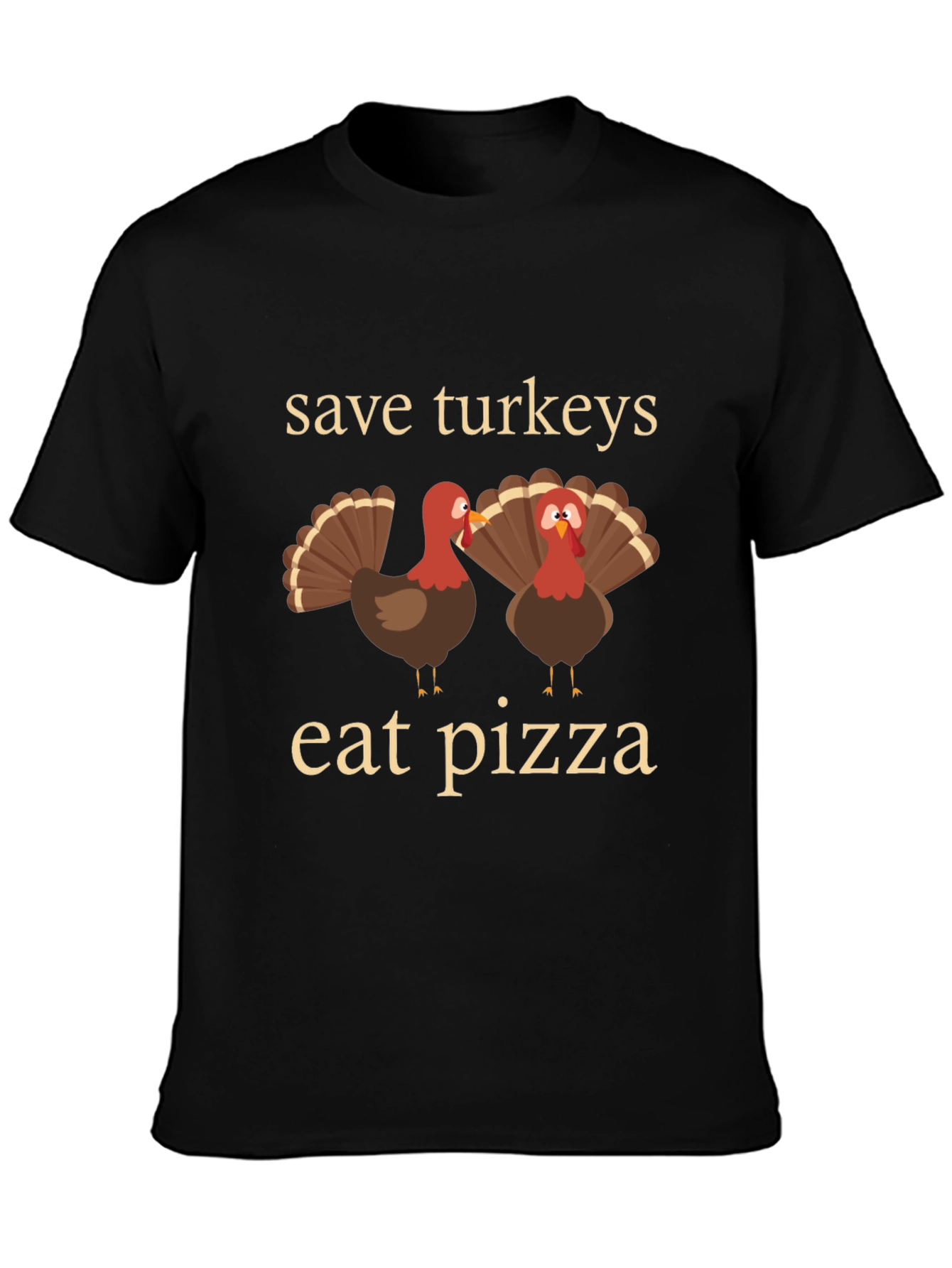 Save Turkeys Eat Pizza T-Shirt Thanksgiving Tee
