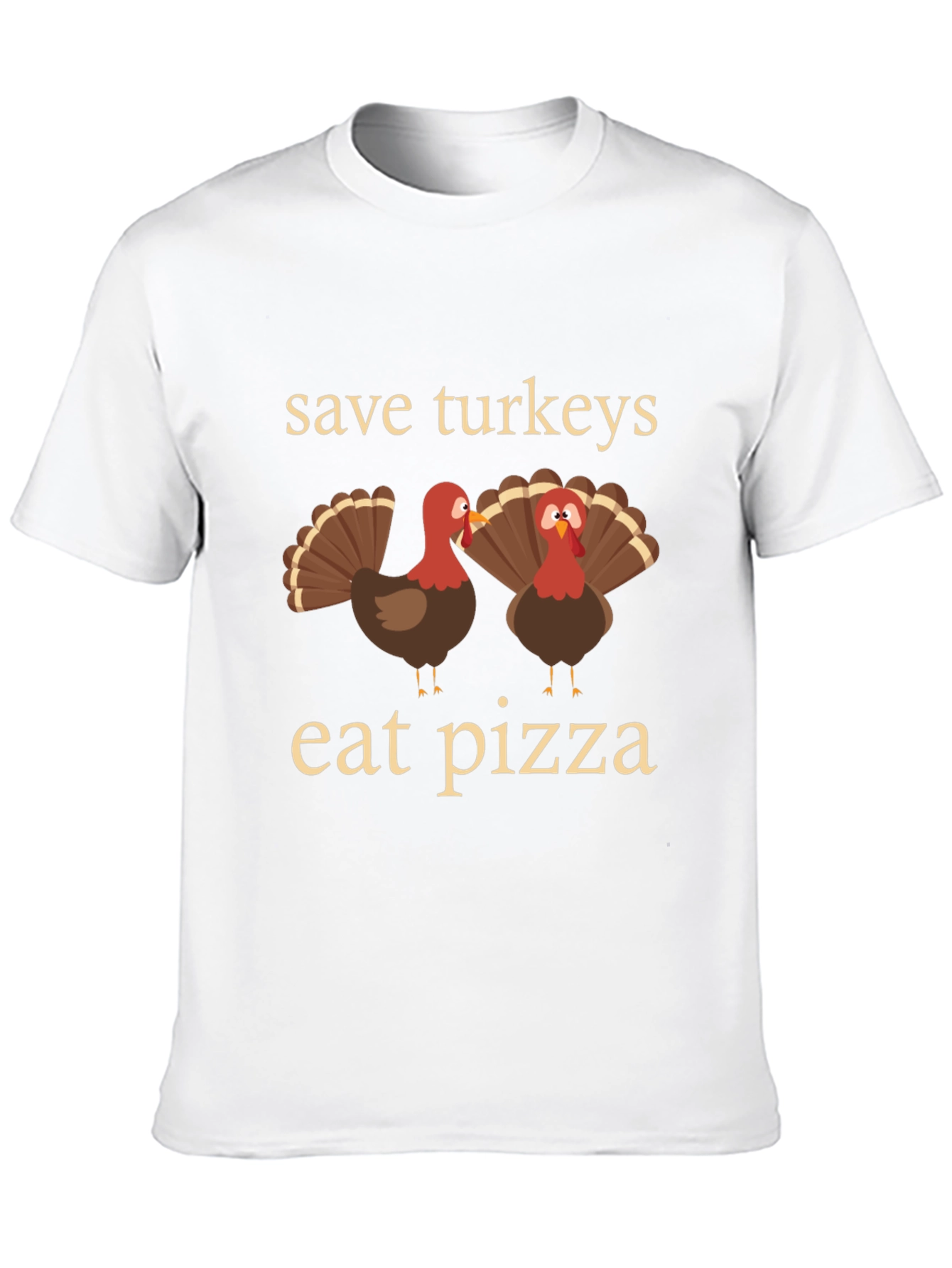 Save Turkeys Eat Pizza T-Shirt Thanksgiving Tee
