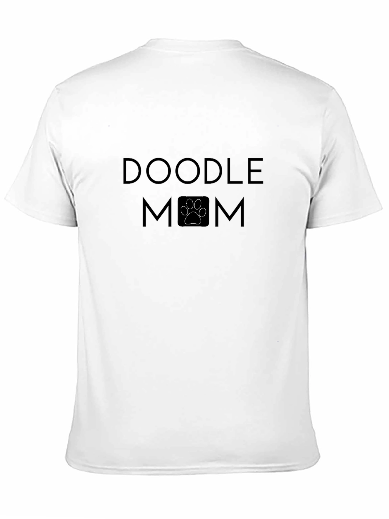Doodle Mom Black T-Shirt - Dog Paw Print