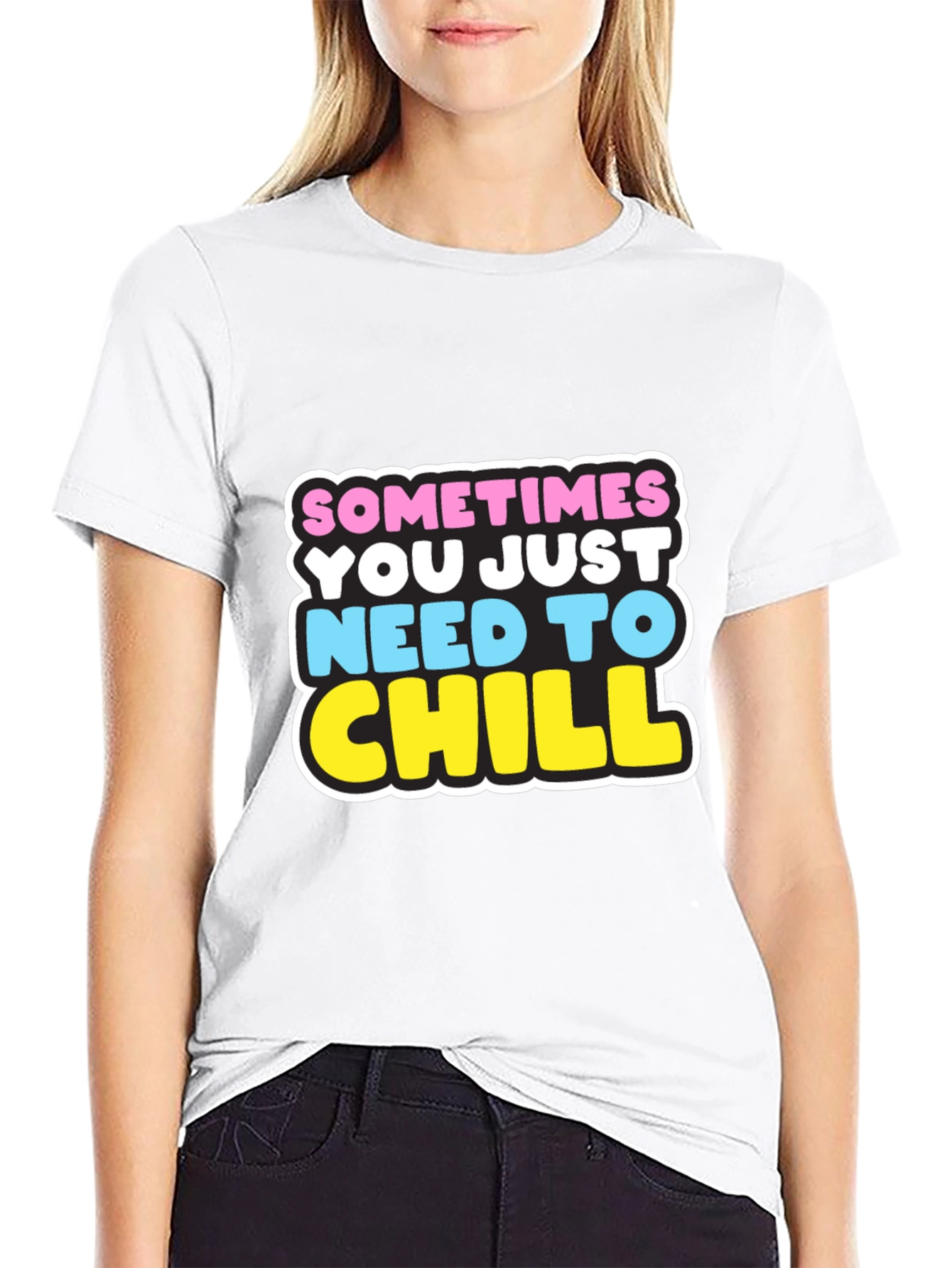 Sometimes You Just Need to Chill Black Graphic T-Shirt