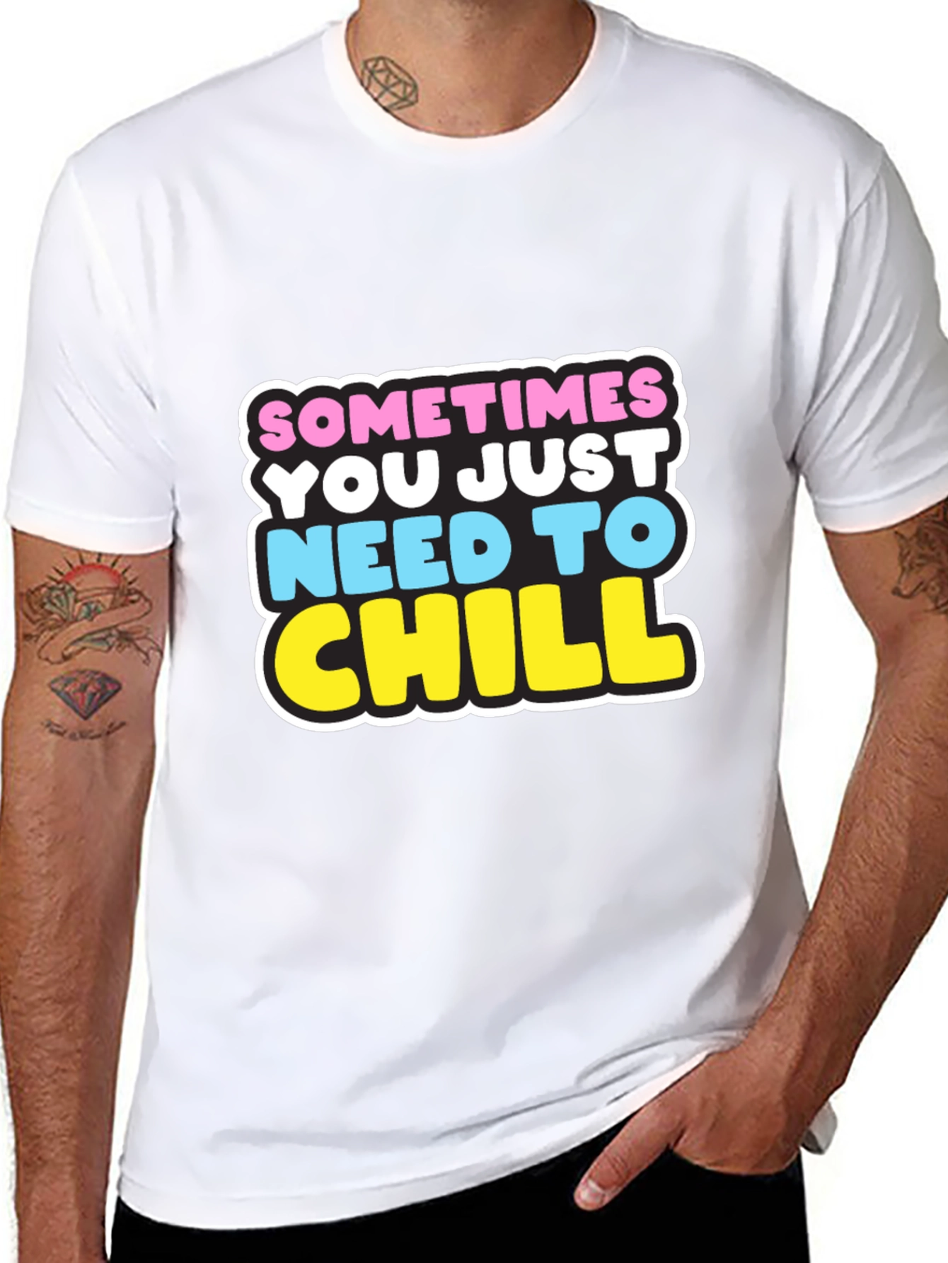 Sometimes You Just Need to Chill Black Graphic T-Shirt