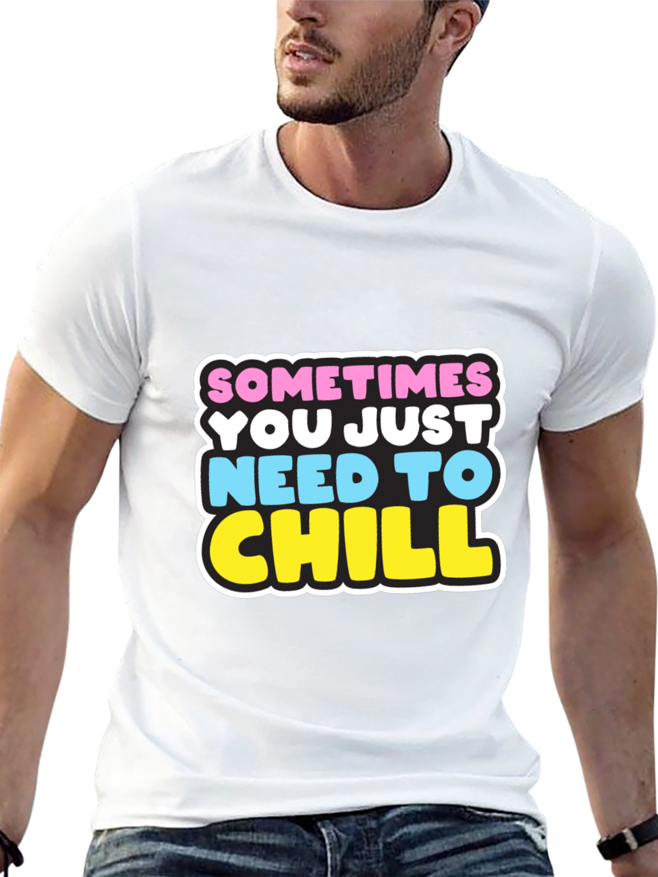 Sometimes You Just Need to Chill Black Graphic T-Shirt