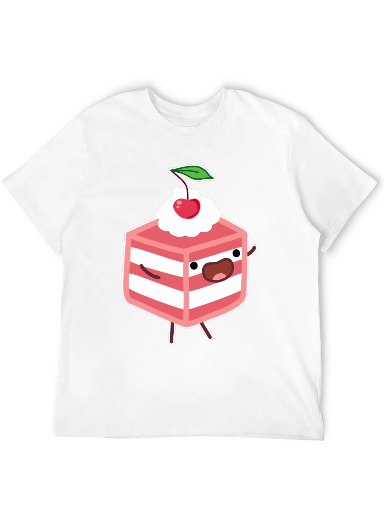 Funny Cake Slice Graphic Tee - Black