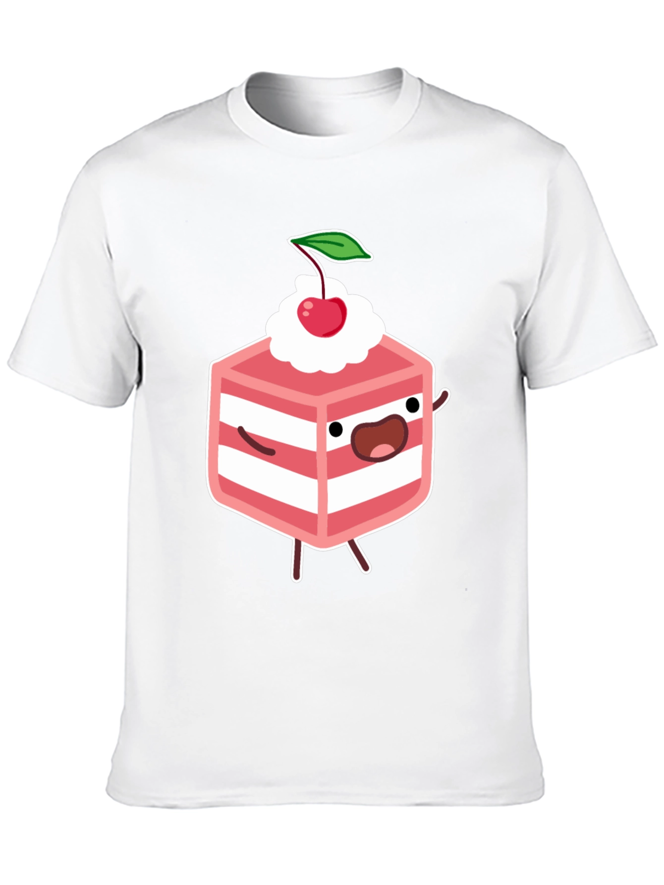 Funny Cake Slice Graphic Tee - Black