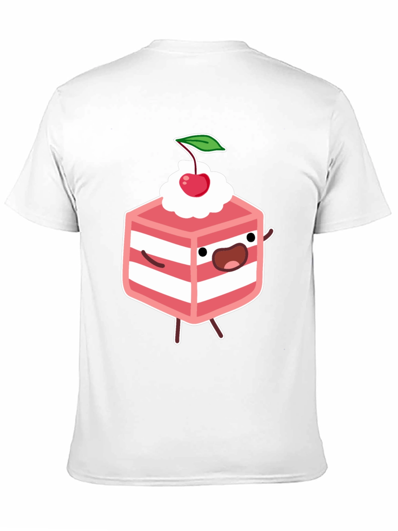 Funny Cake Slice Graphic Tee - Black