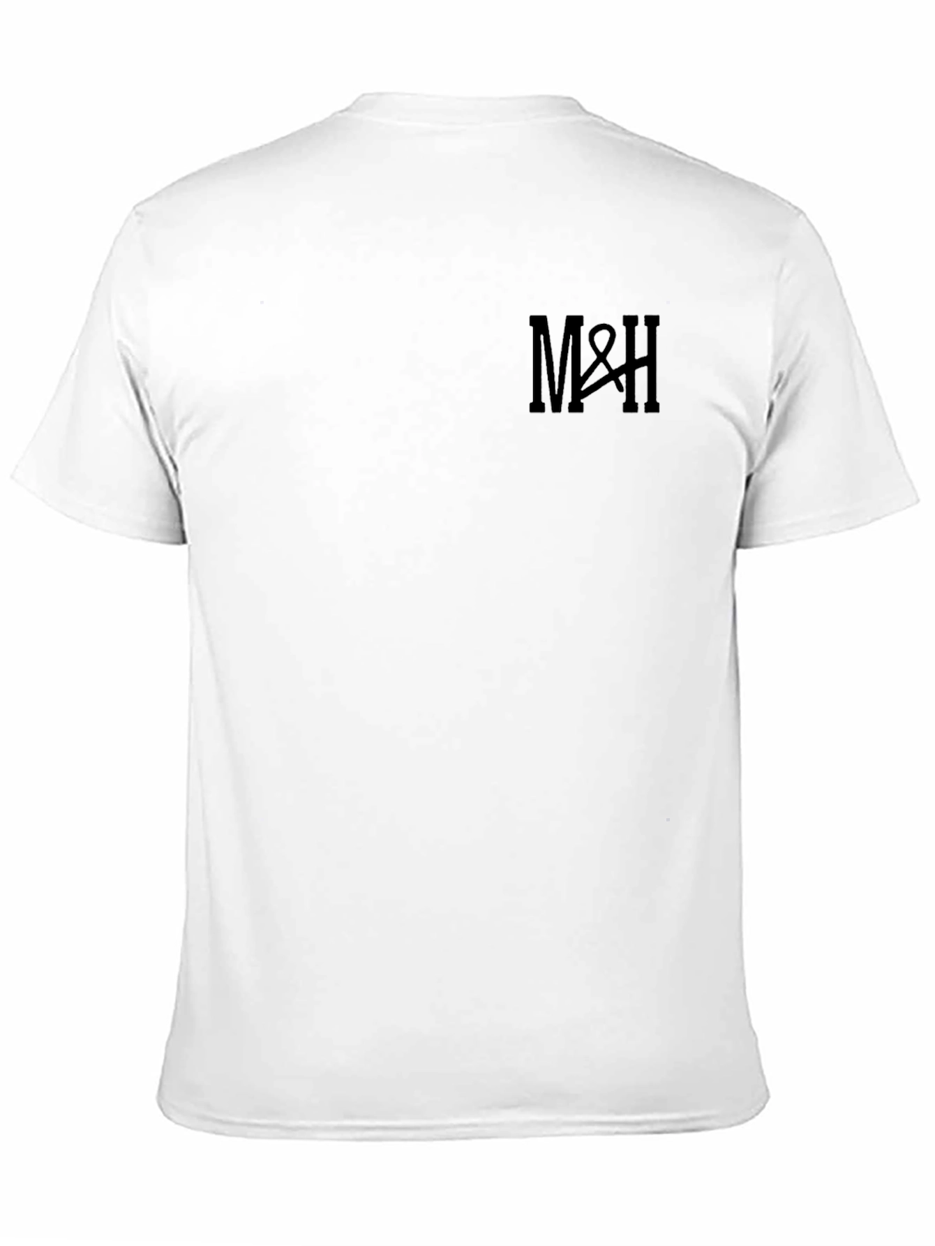 Mens Black Crewneck T-Shirt - M&H Logo
