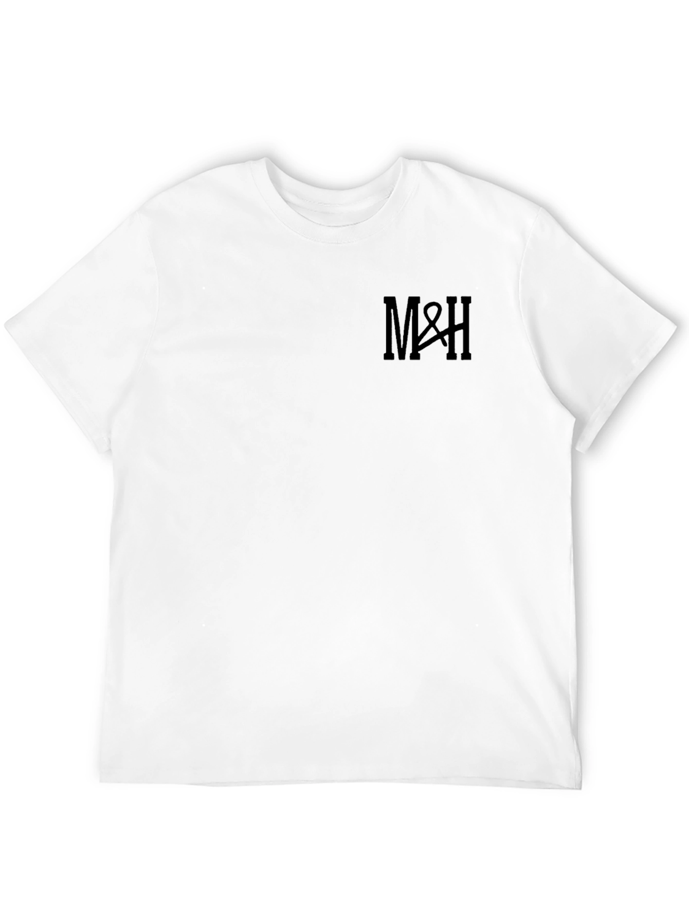Mens Black Crewneck T-Shirt - M&H Logo