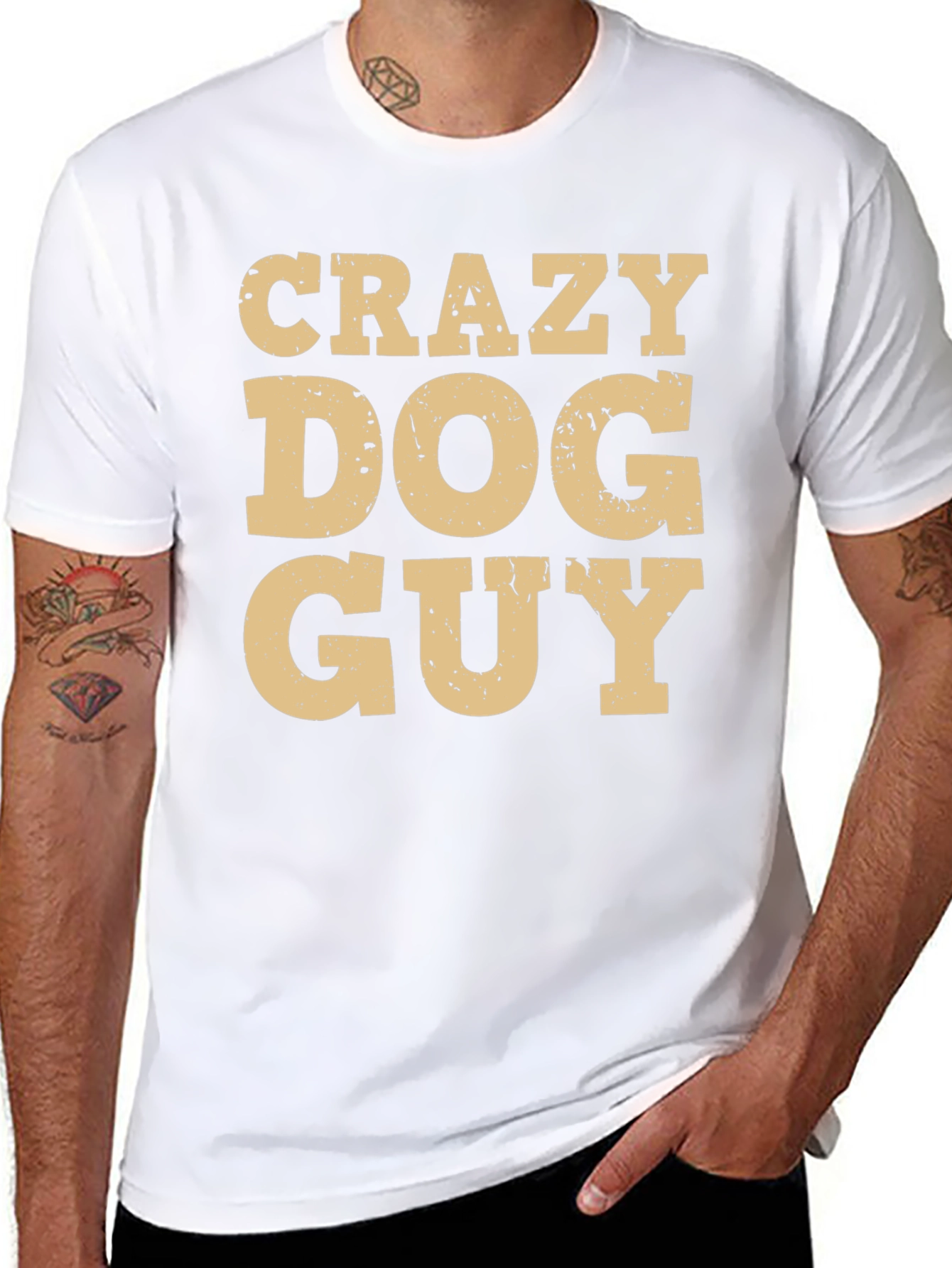 Crazy Dog Guy T-Shirt - Funny Pet Lover Tee