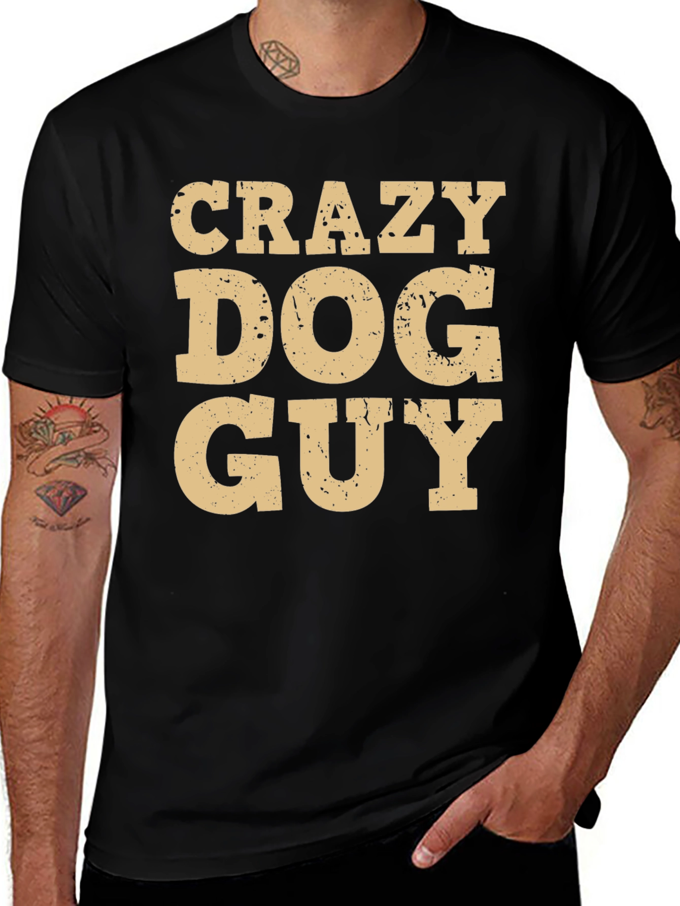 Crazy Dog Guy T-Shirt - Funny Pet Lover Tee
