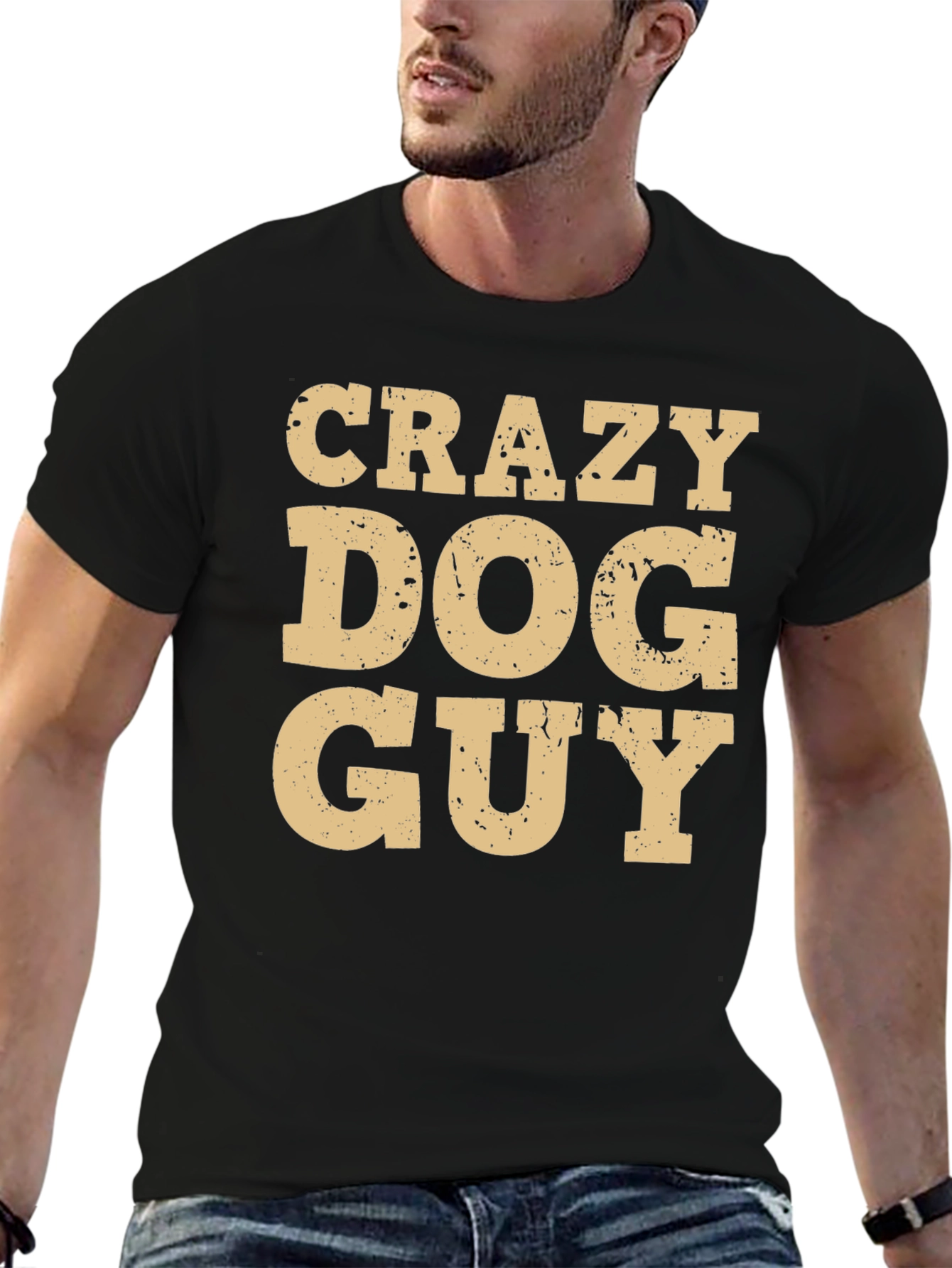 Crazy Dog Guy T-Shirt - Funny Pet Lover Tee