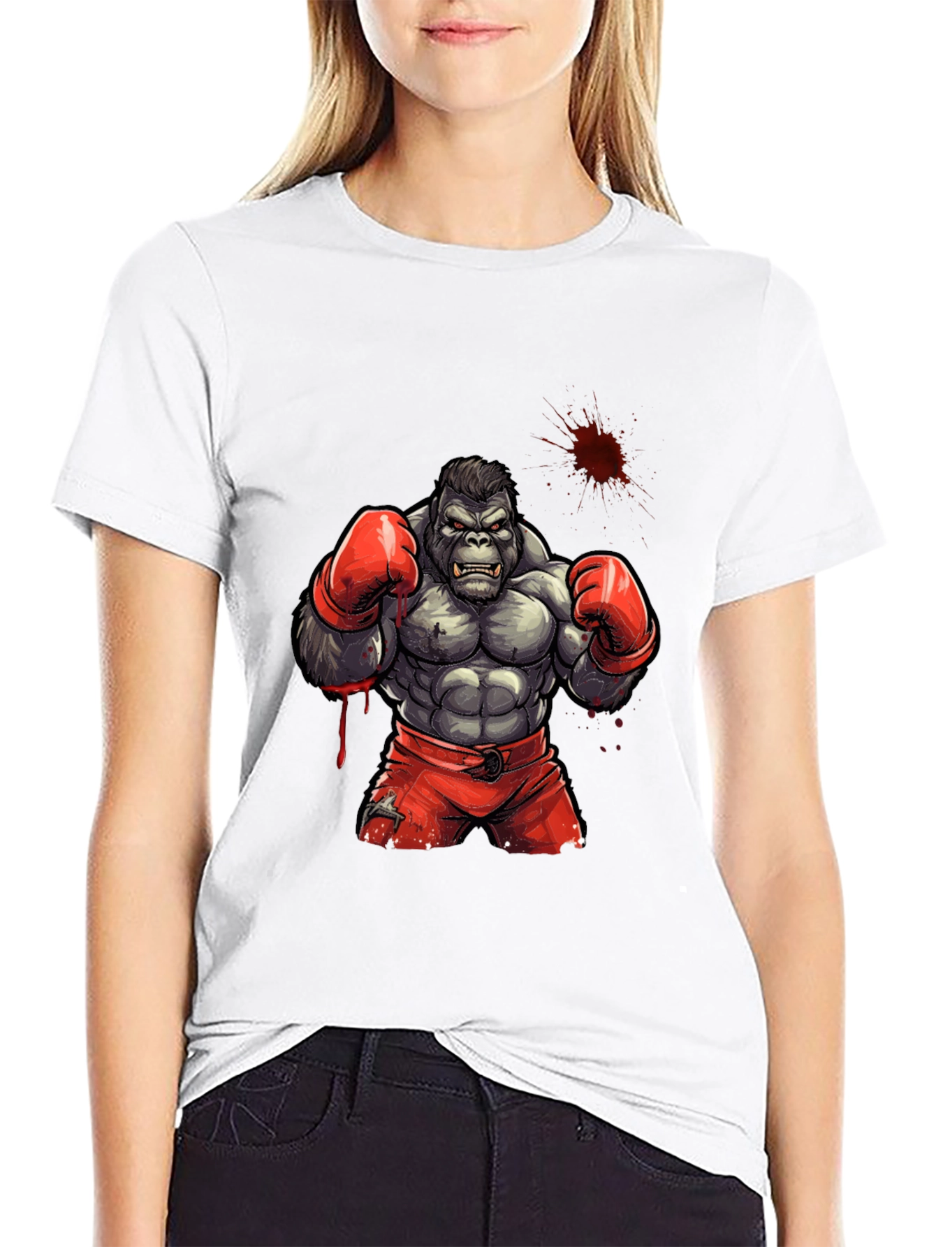 Gorilla Boxer Graphic Tee - Black