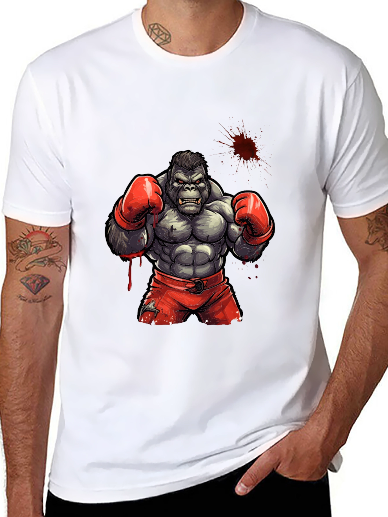 Gorilla Boxer Graphic Tee - Black