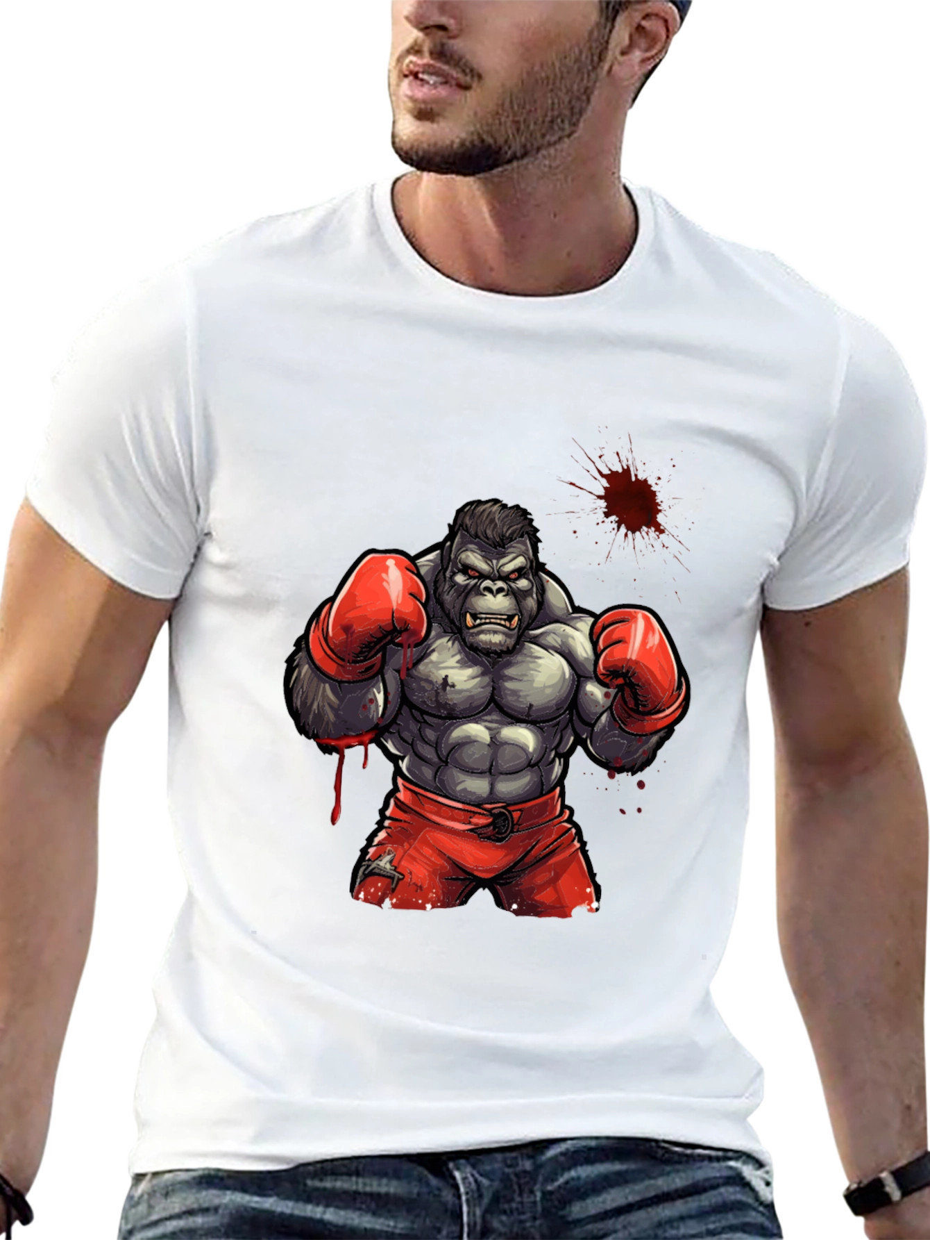 Gorilla Boxer Graphic Tee - Black