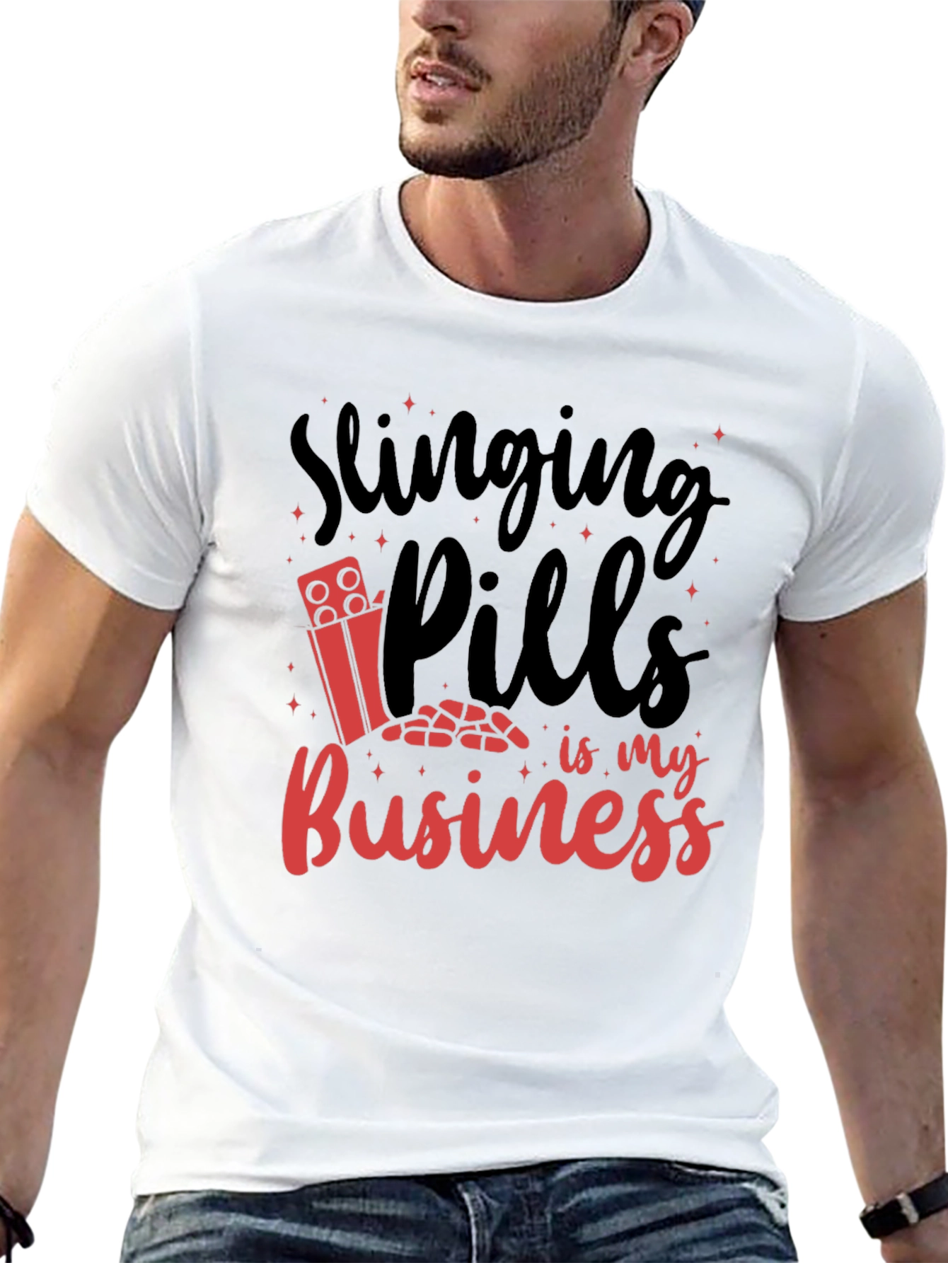 Slinging Pills Graphic Tee - Rx Humor T-Shirt