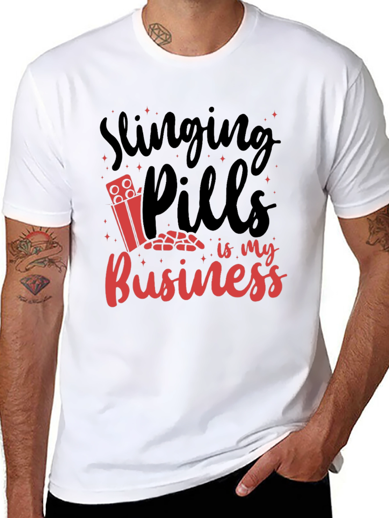 Slinging Pills Graphic Tee - Rx Humor T-Shirt