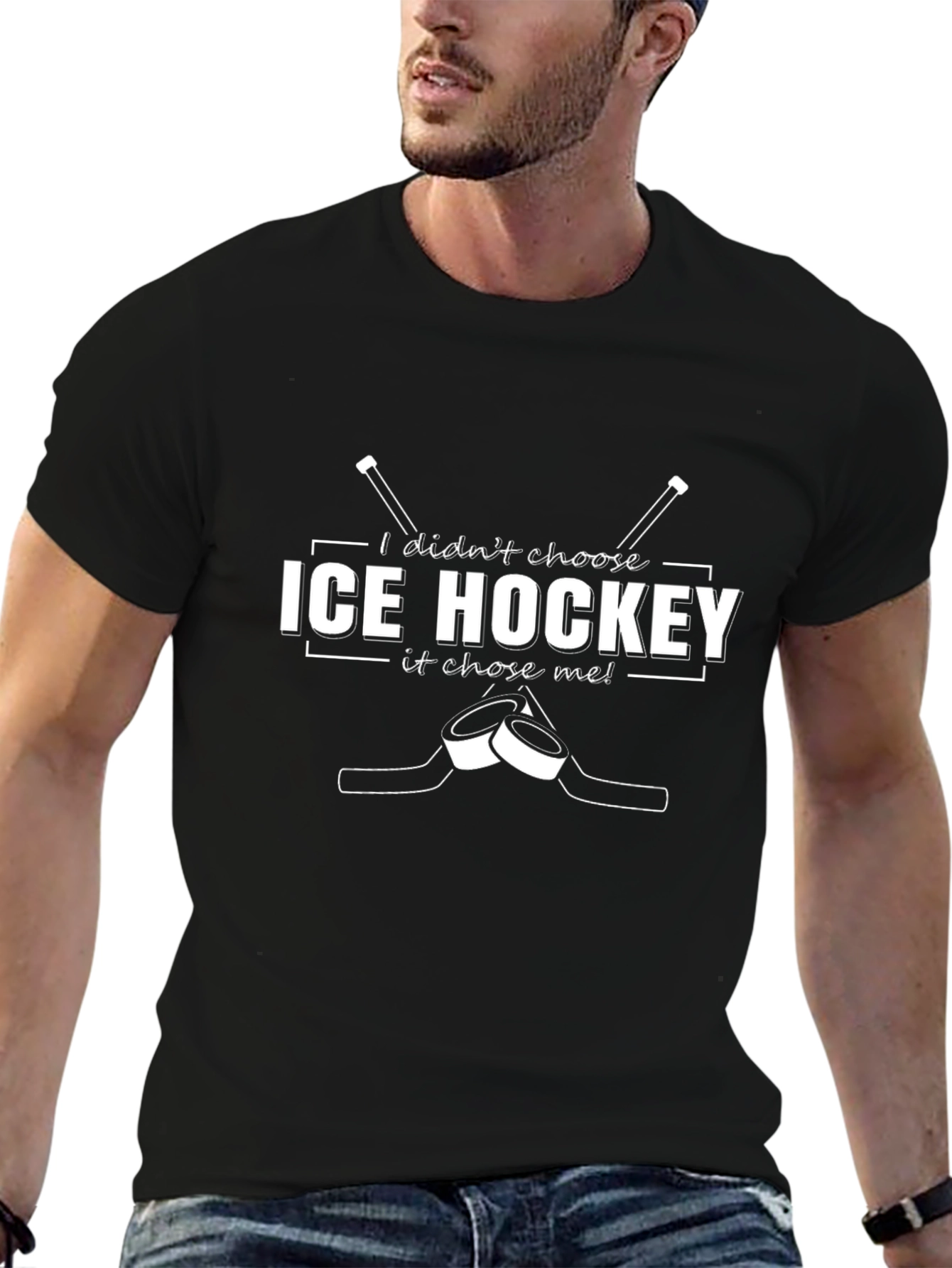 Ice Hockey Graphic Tee - Hockey Chose Me!