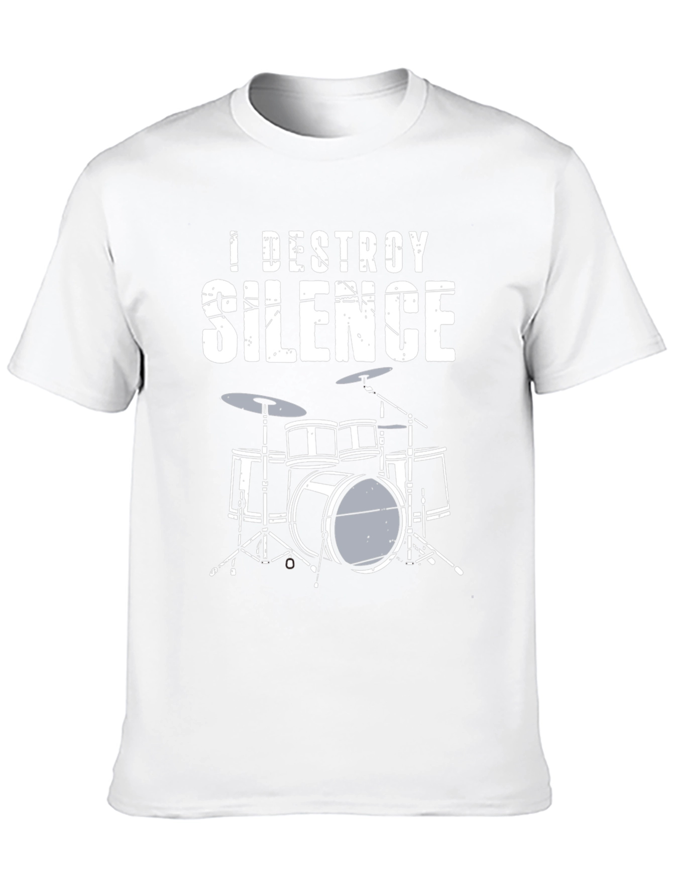 I Destroy Silence Drum Set Black T-Shirt