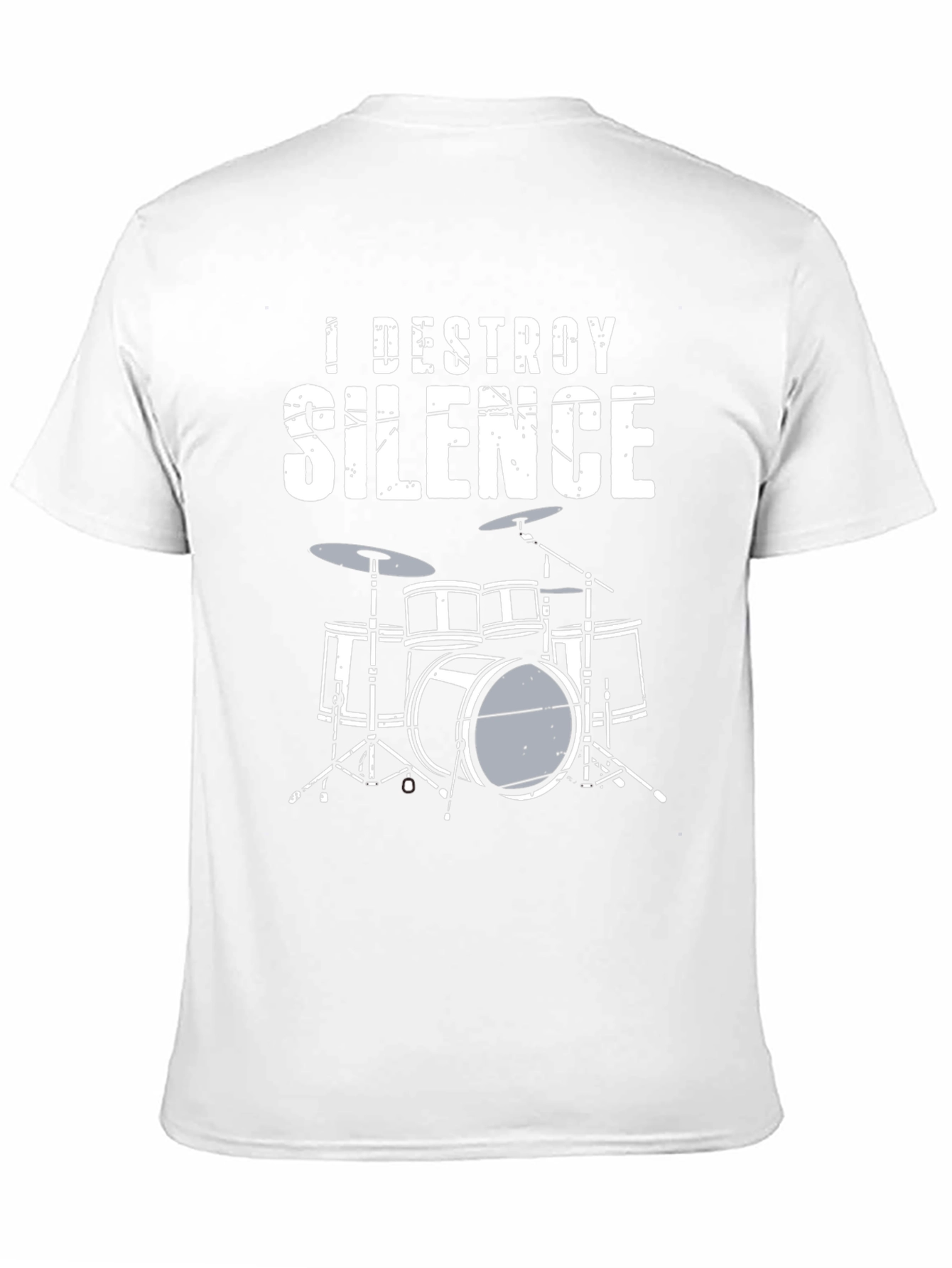 I Destroy Silence Drum Set Black T-Shirt