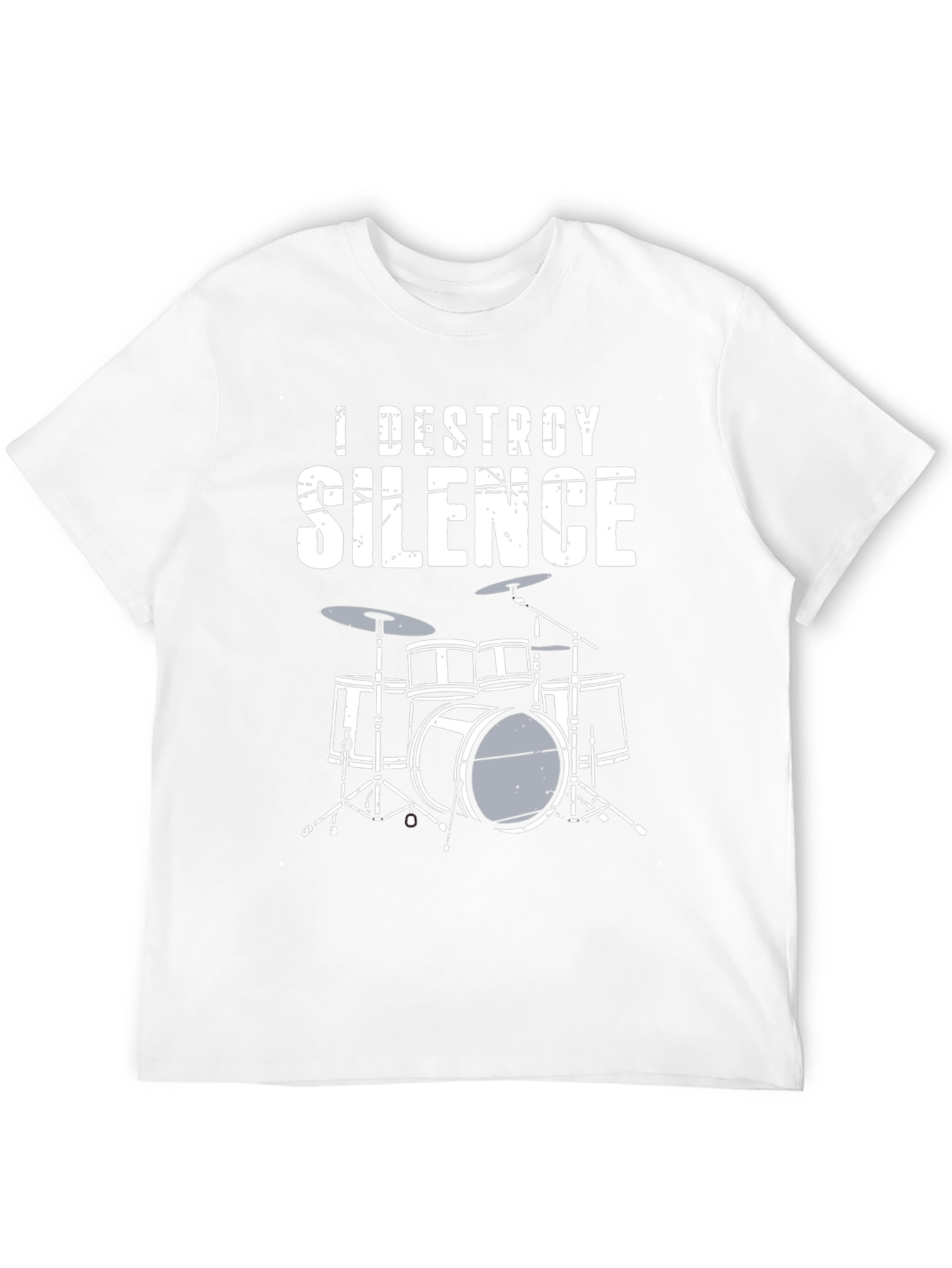 I Destroy Silence Drum Set Black T-Shirt