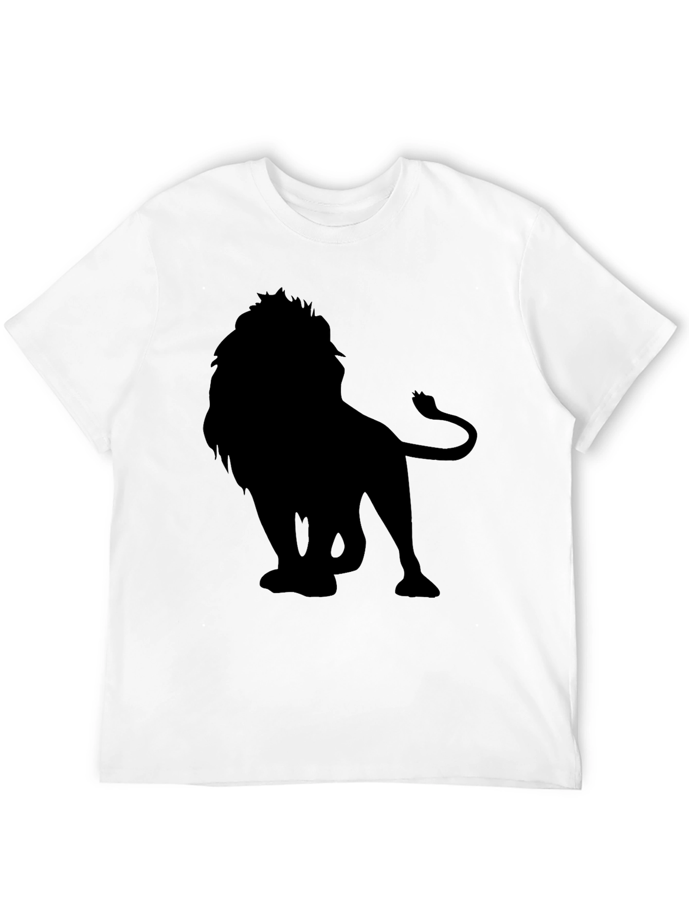 Lion Silhouette Black T-Shirt for Men