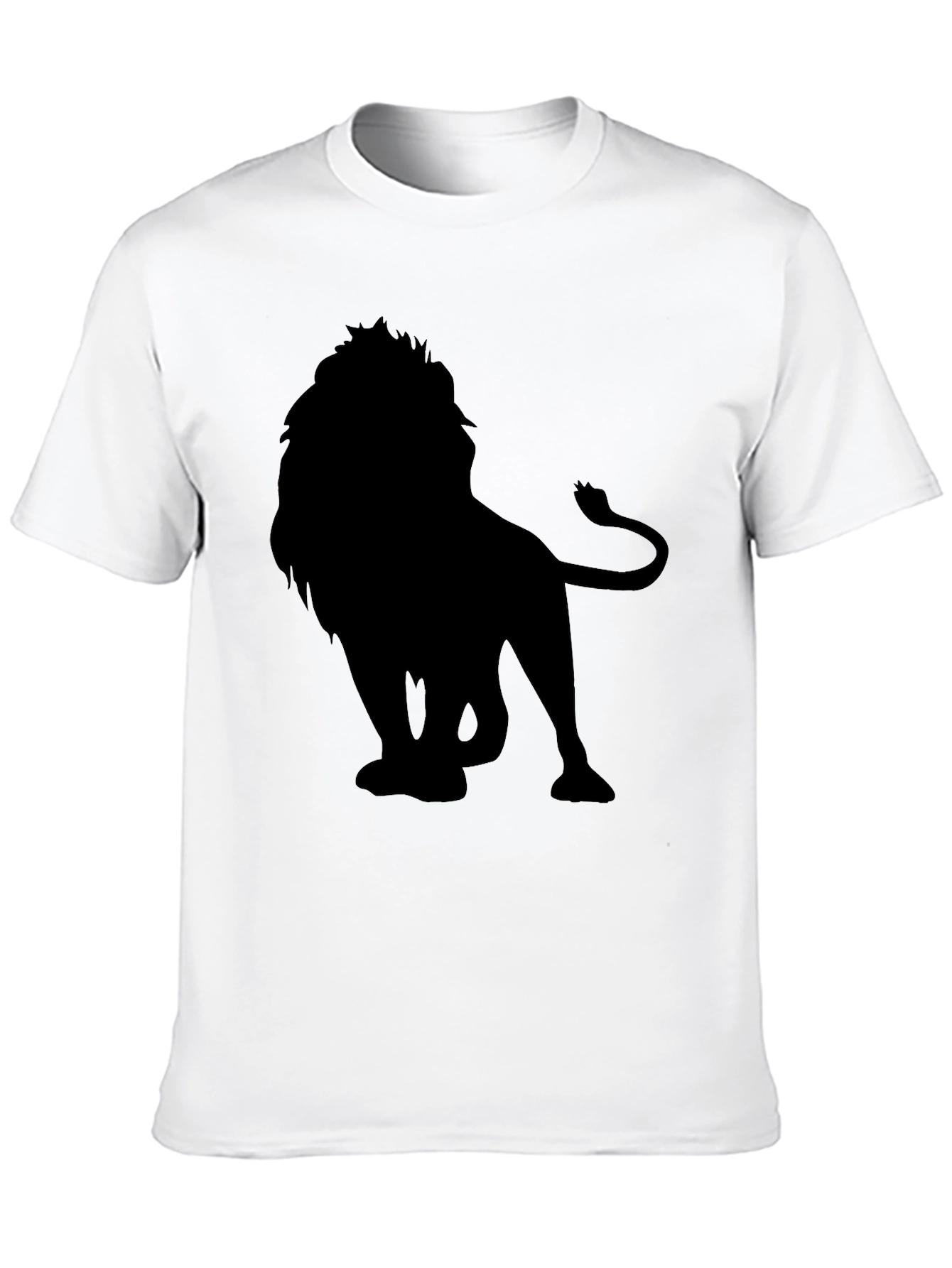 Lion Silhouette Black T-Shirt for Men