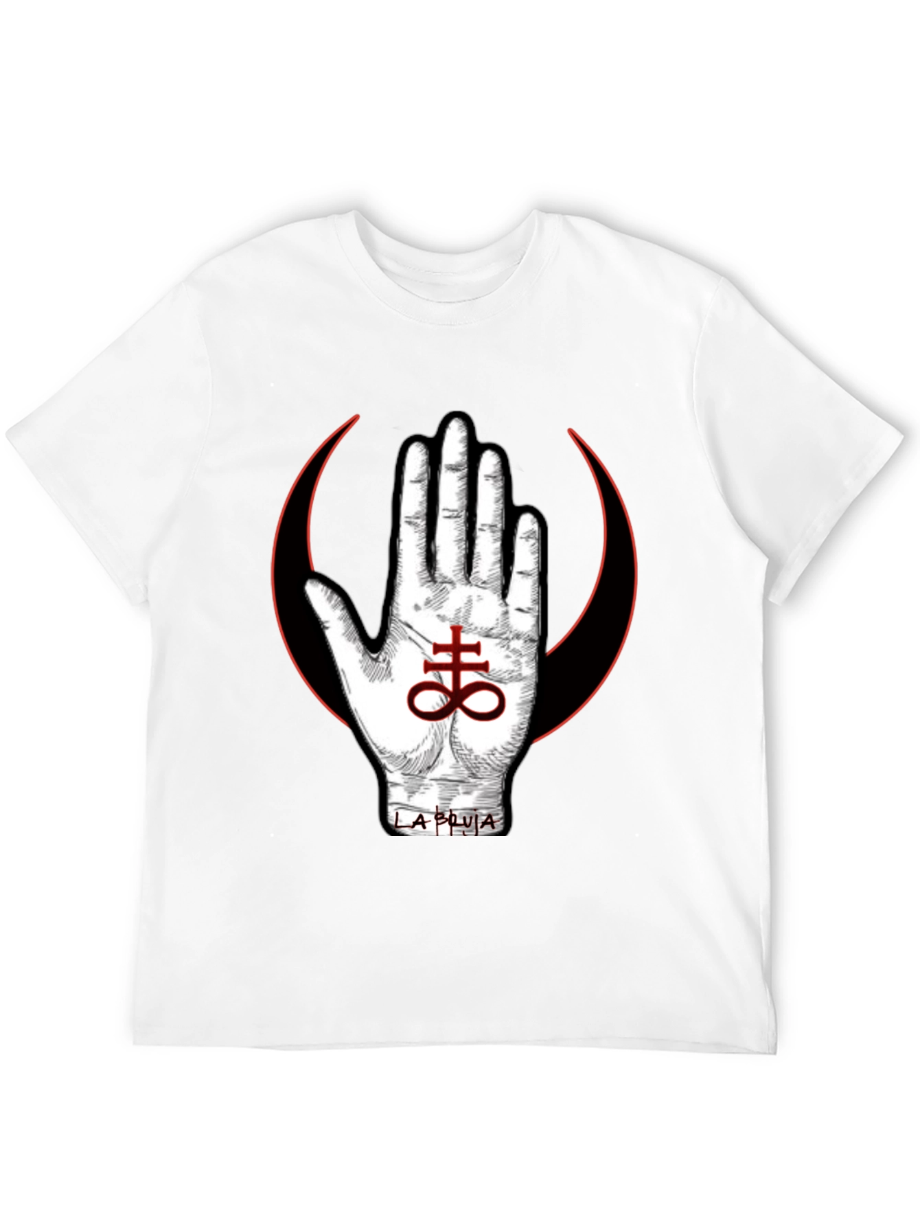 Occult Symbol T-Shirt - Hand & Leviathan Cross Design