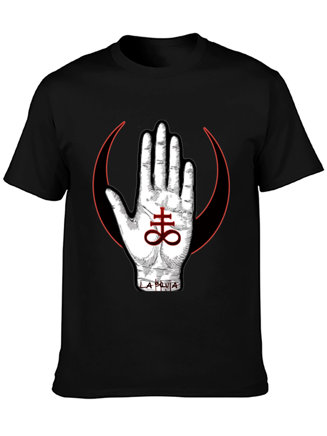 Occult Symbol T-Shirt - Hand & Leviathan Cross Design