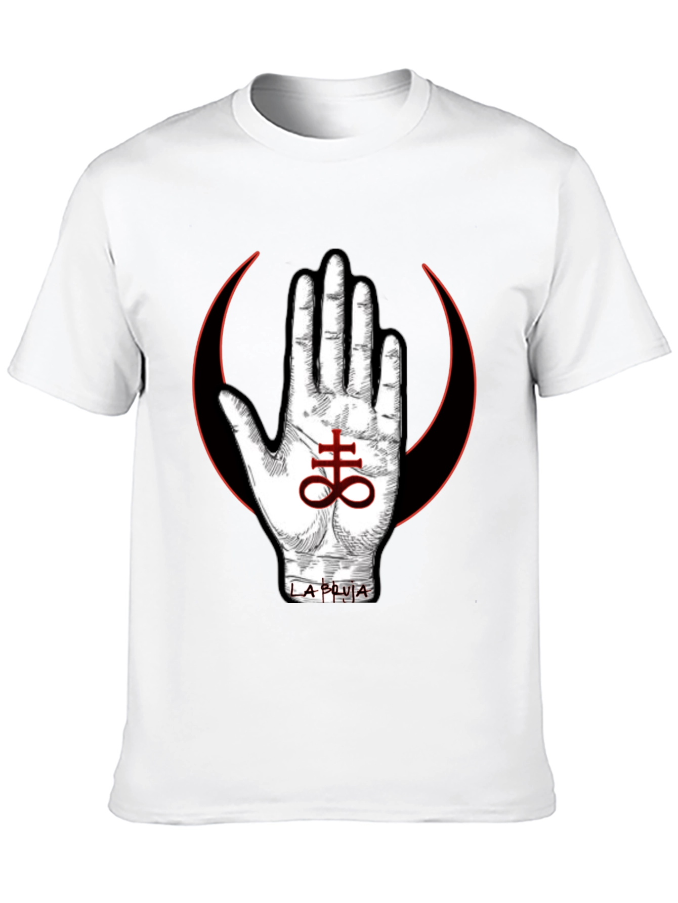Occult Symbol T-Shirt - Hand & Leviathan Cross Design