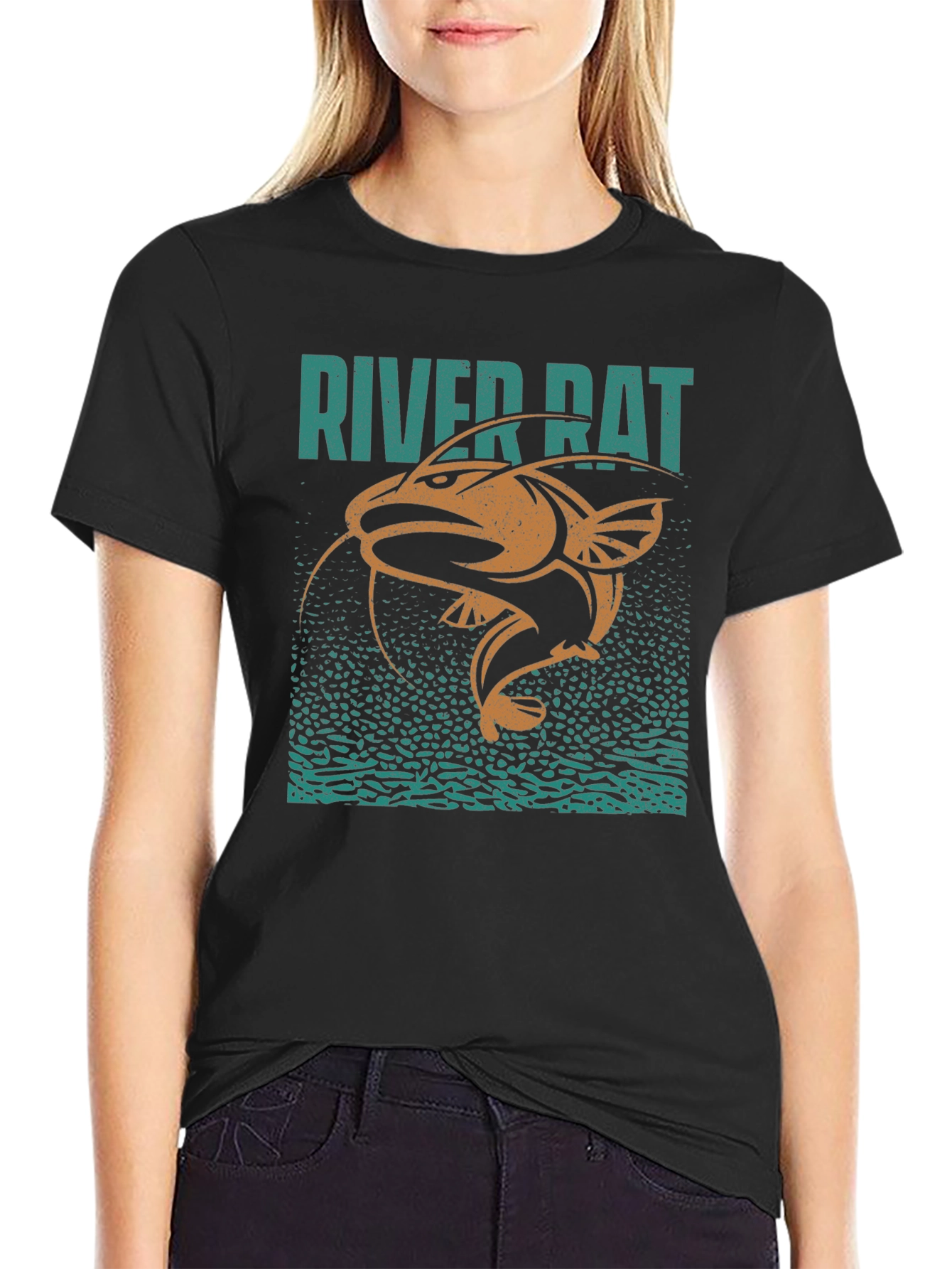 River Rat Graphic T-Shirt - Fishing Humor Tee