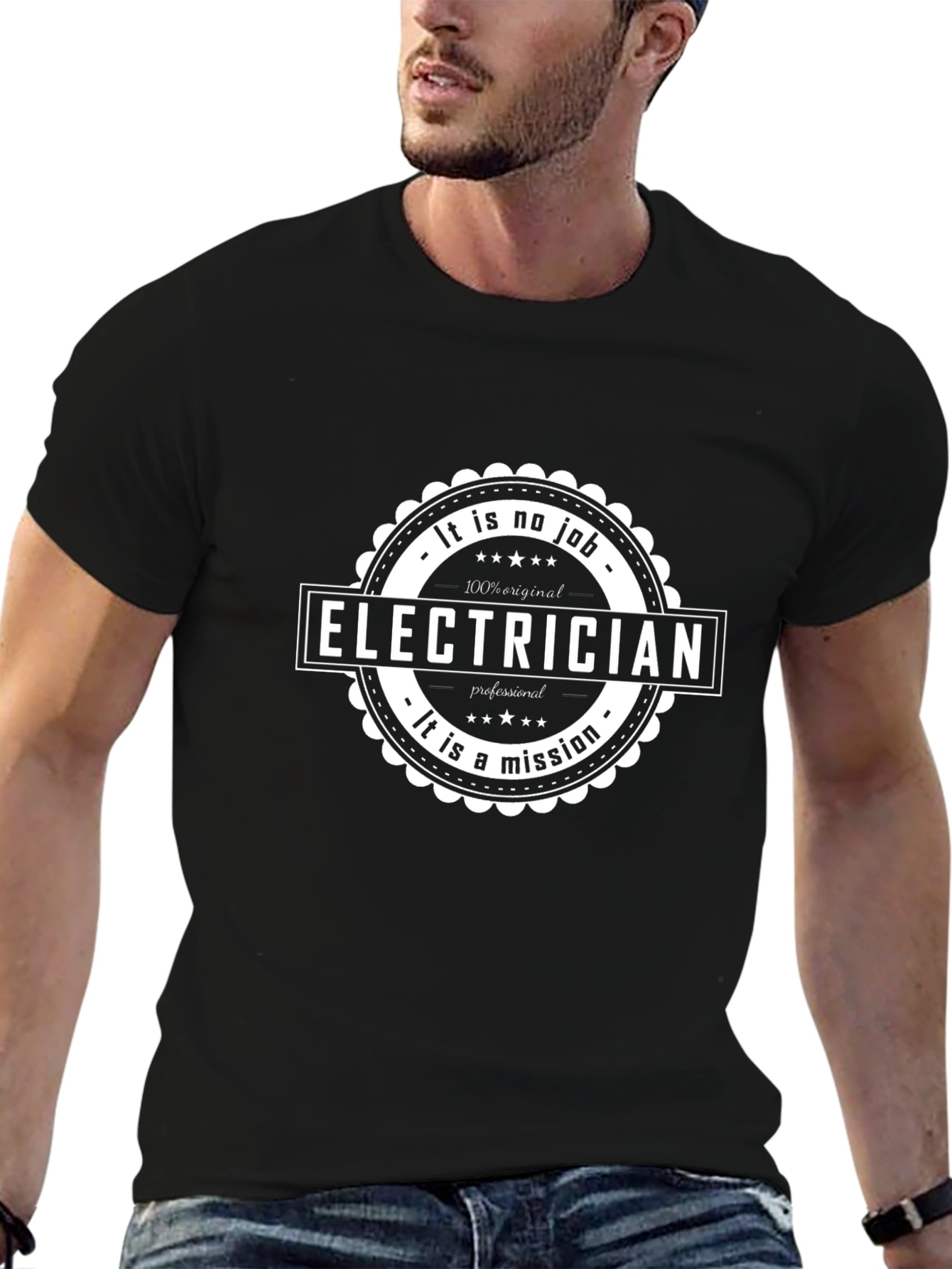Electrician Mission Graphic Tee - Black