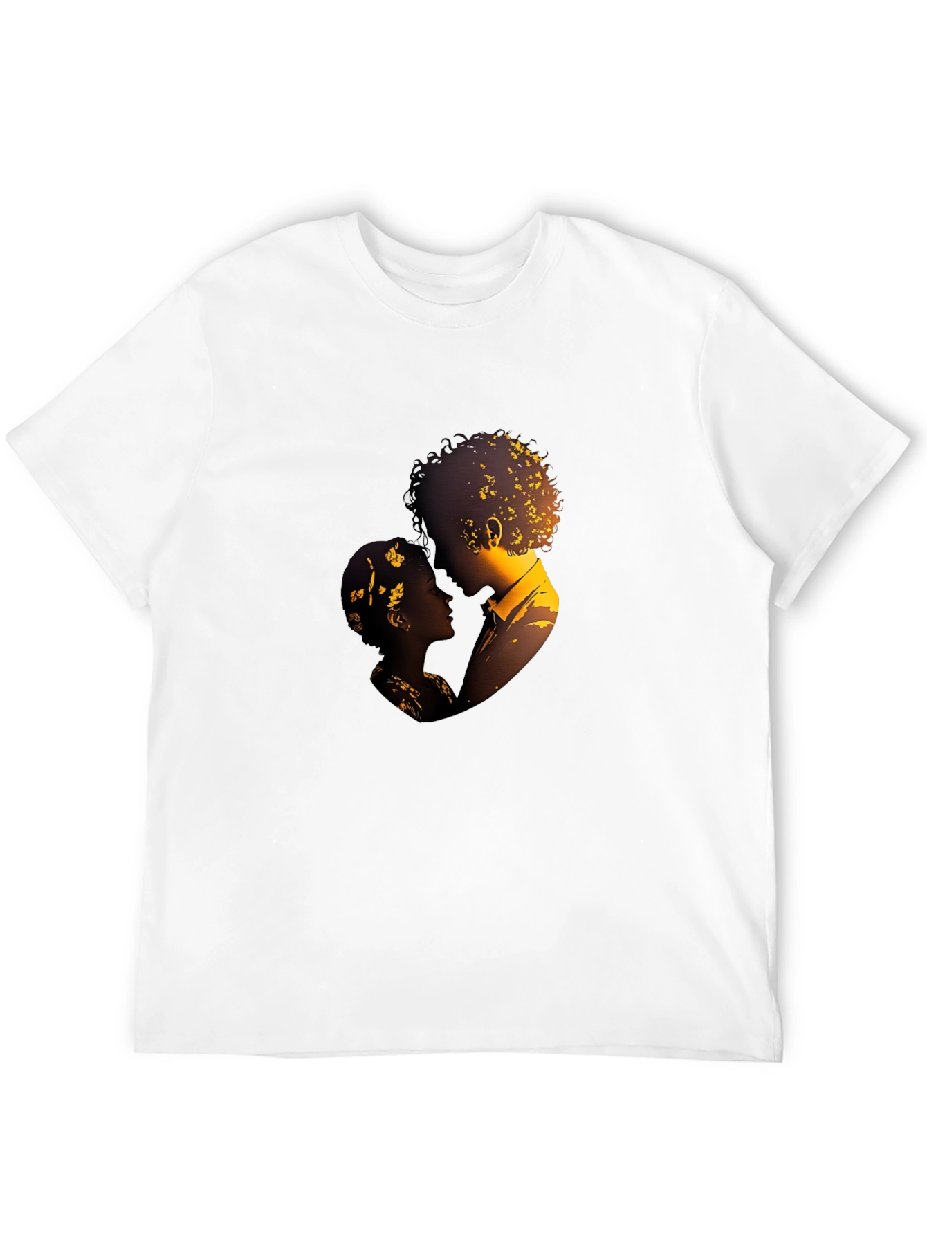 Romantic Silhouette Graphic Tee - Black