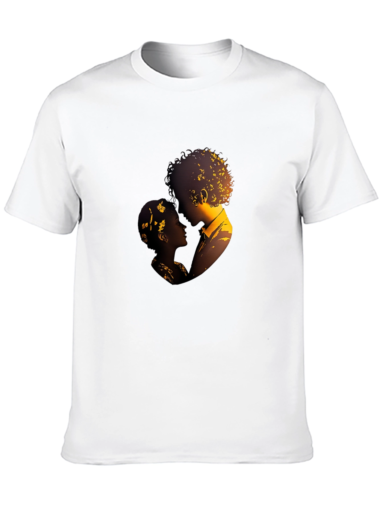 Romantic Silhouette Graphic Tee - Black