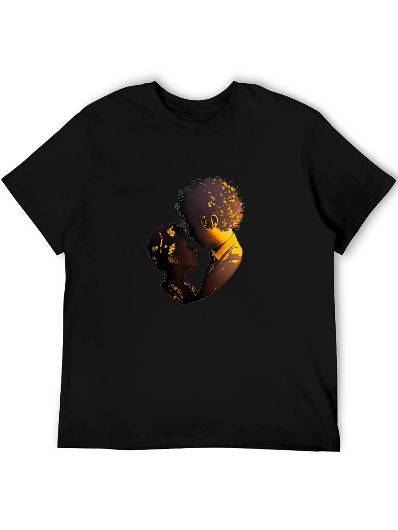 Romantic Silhouette Graphic Tee - Black