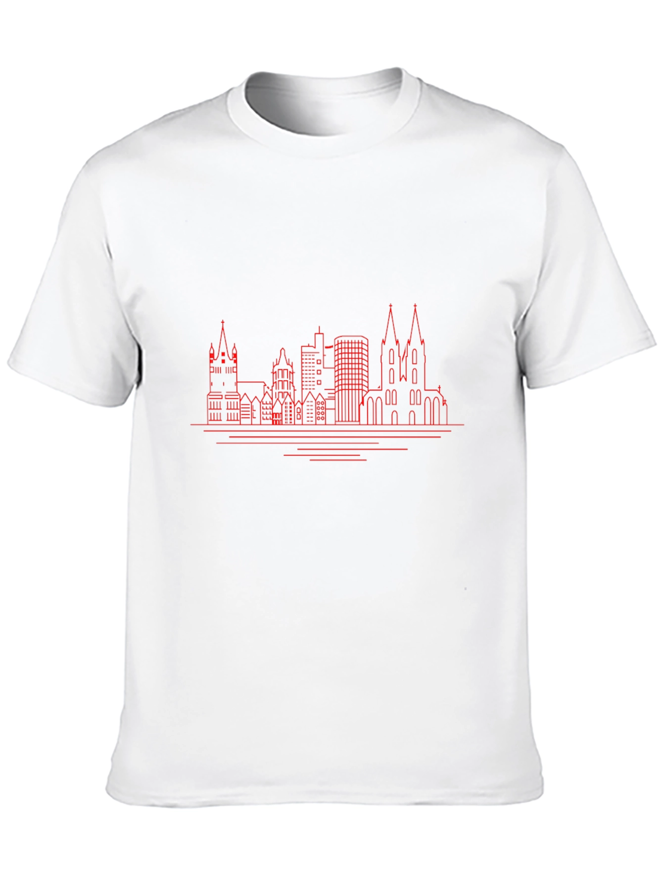 Cityscape Outline Graphic Tee - Black