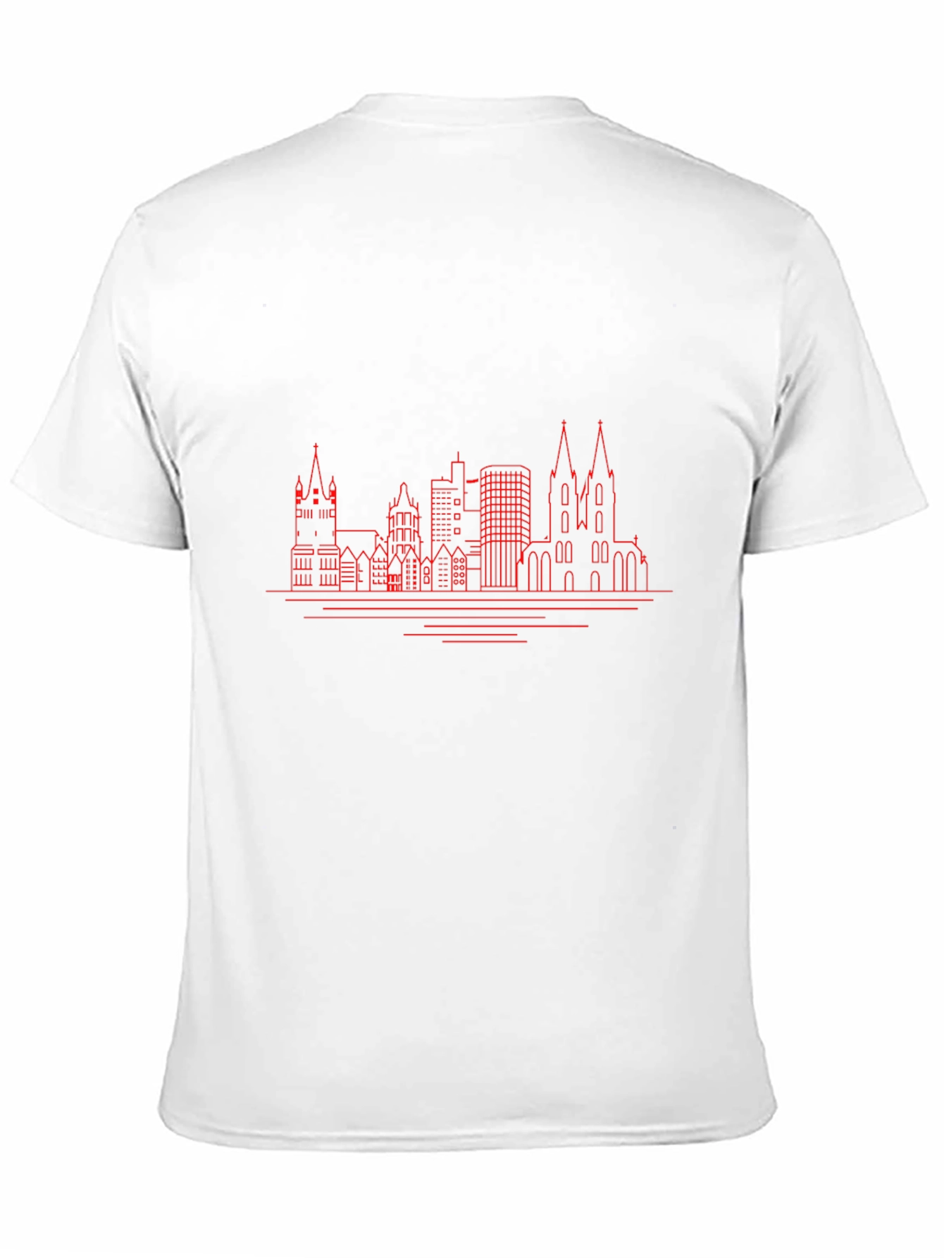 Cityscape Outline Graphic Tee - Black