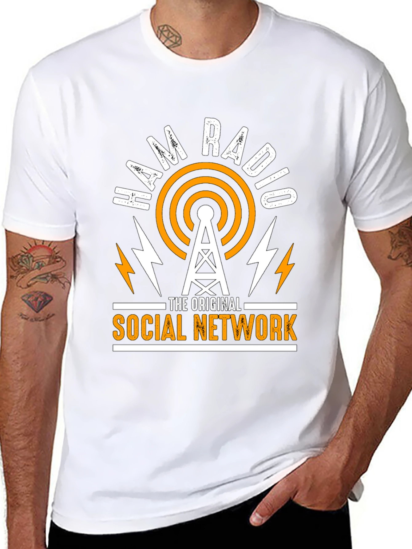 Ham Radio Original Social Network Graphic T-Shirt