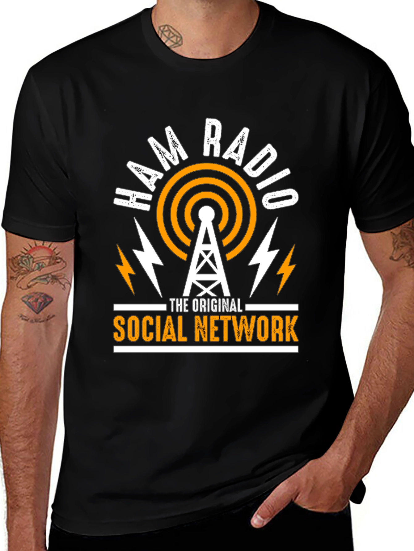 Ham Radio Original Social Network Graphic T-Shirt