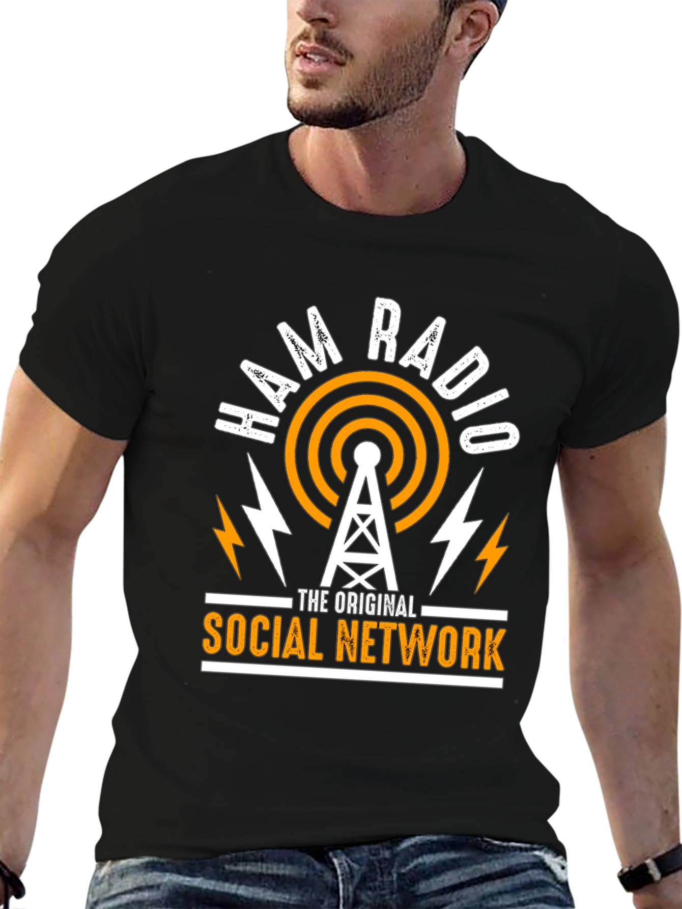 Ham Radio Original Social Network Graphic T-Shirt