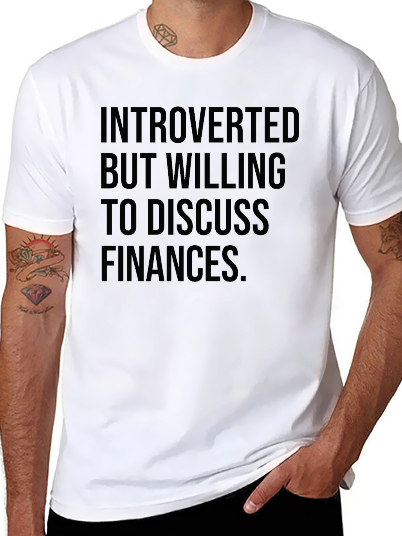 Introverted Finance Black T-Shirt