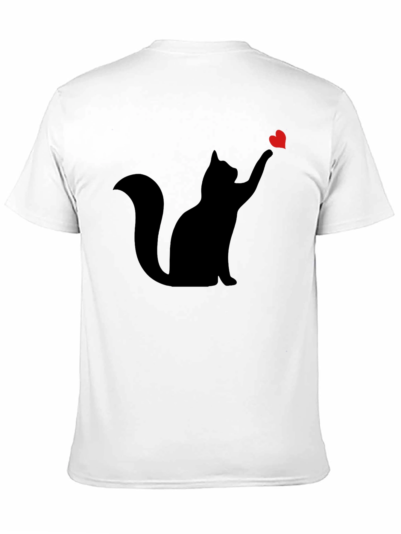 Black Cat Heart T-Shirt - Mens Graphic Tee