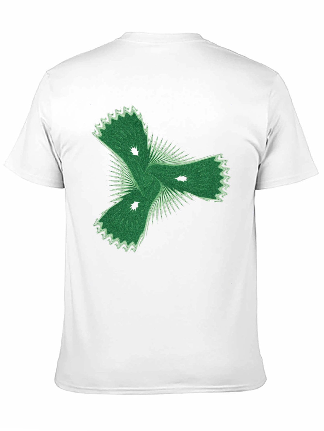 Abstract Green Graphic Black T-Shirt