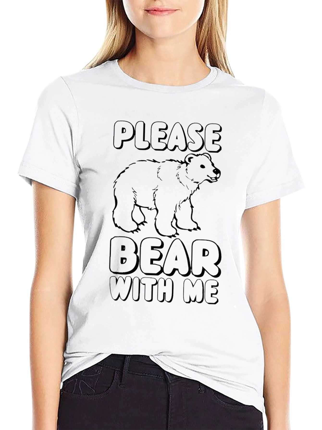 Please Bear With Me Graphic T-Shirt - Black