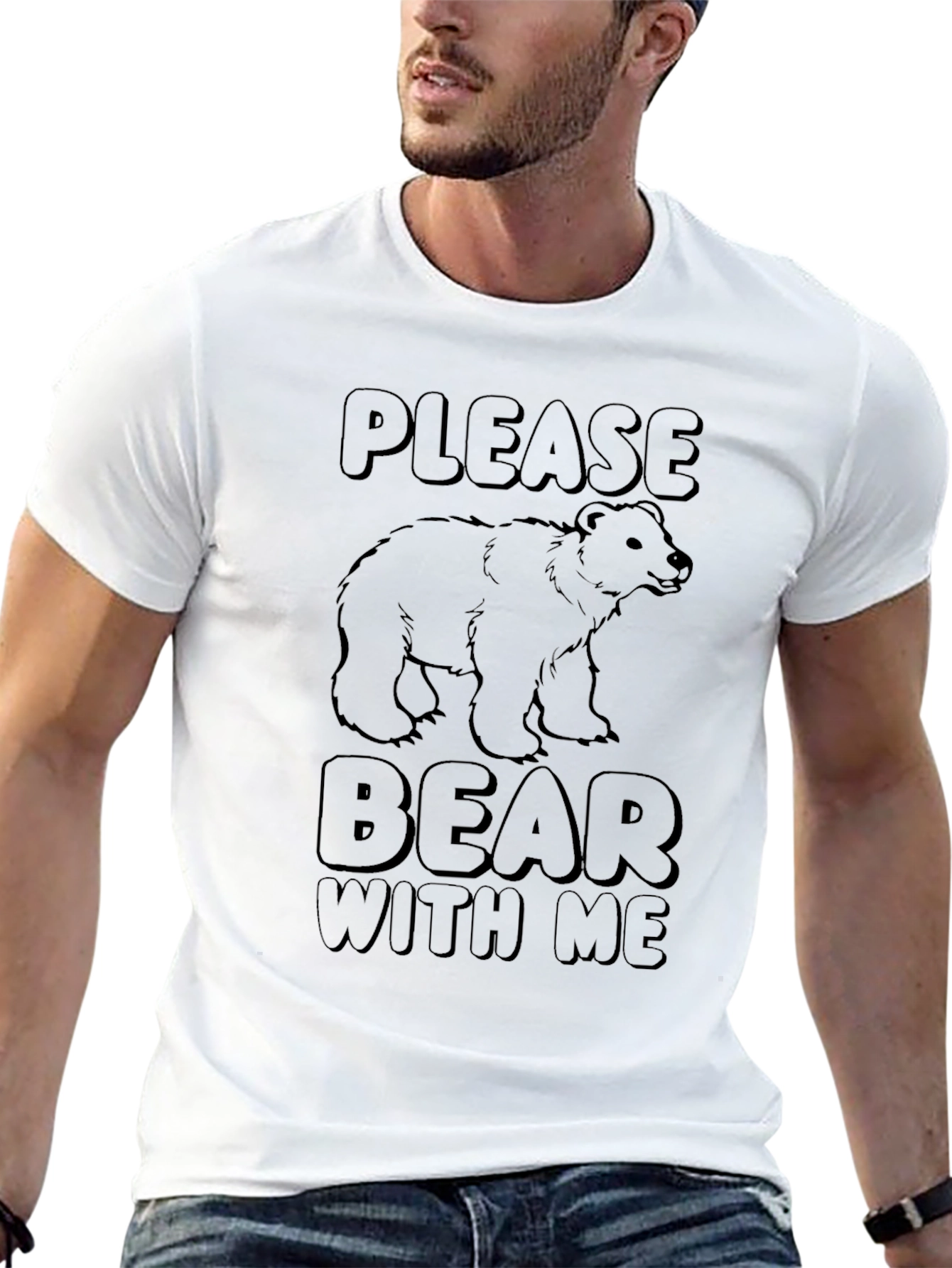 Please Bear With Me Graphic T-Shirt - Black