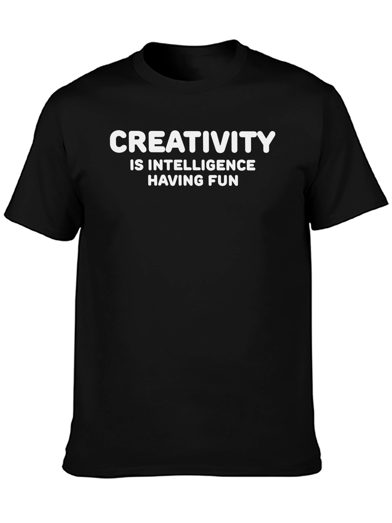 Creativity Intelligence Fun Black Graphic T-Shirt