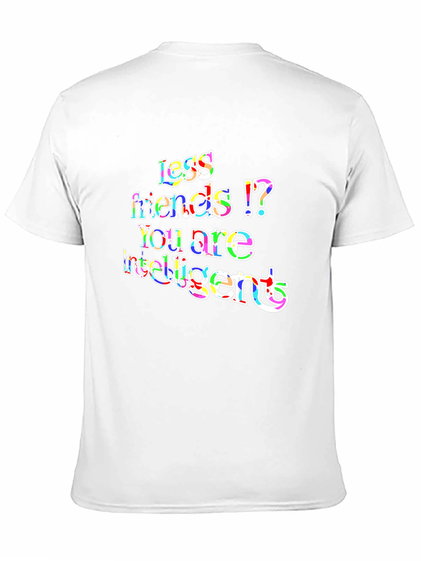 Intelligent Less Friends Mens Black T-Shirt