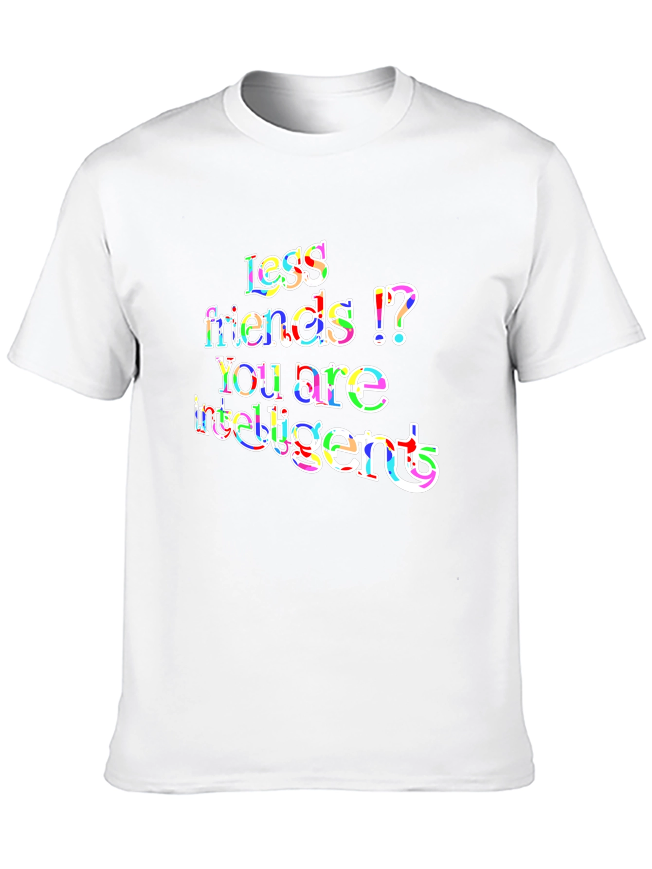 Intelligent Less Friends Mens Black T-Shirt