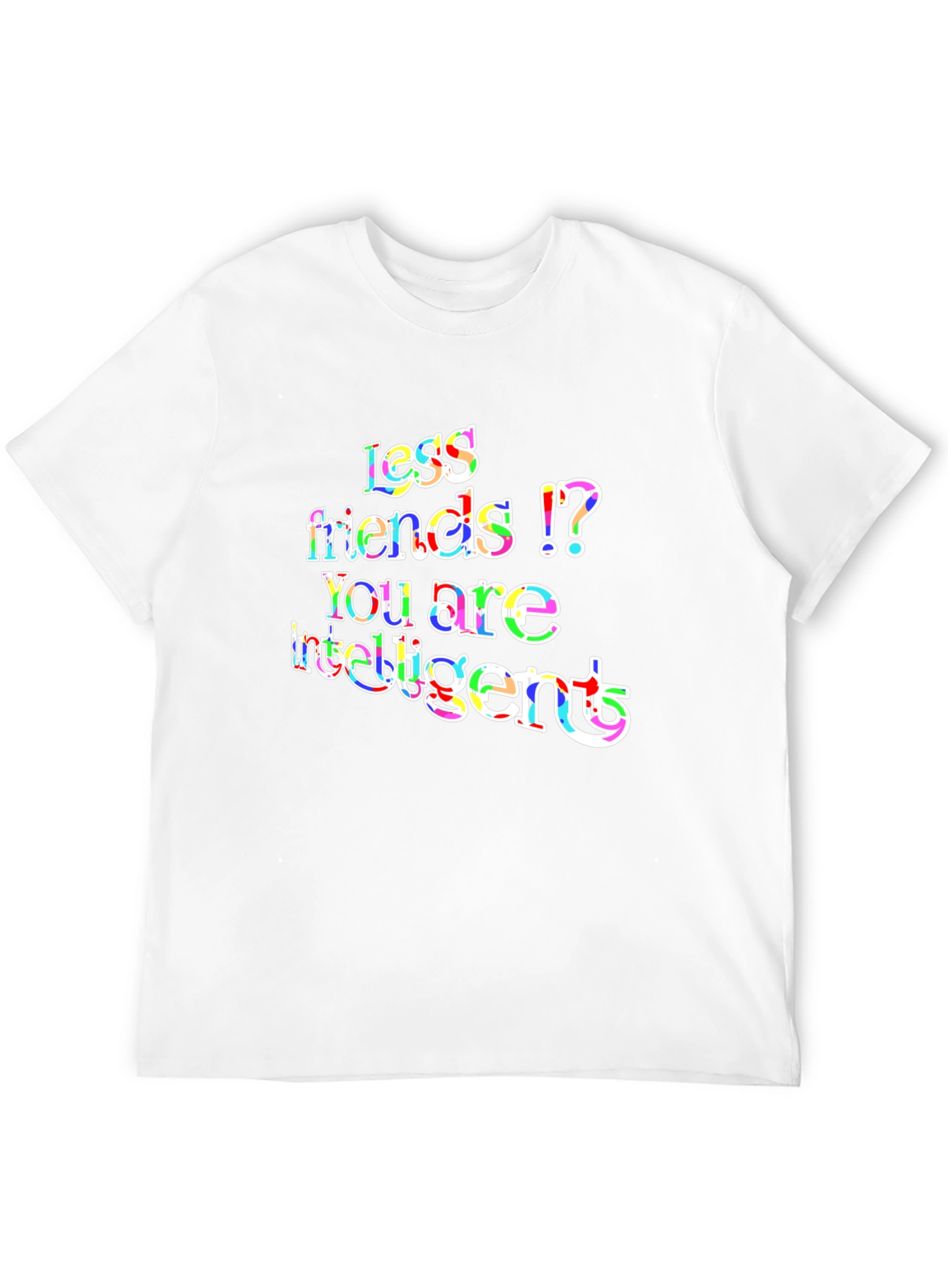 Intelligent Less Friends Mens Black T-Shirt