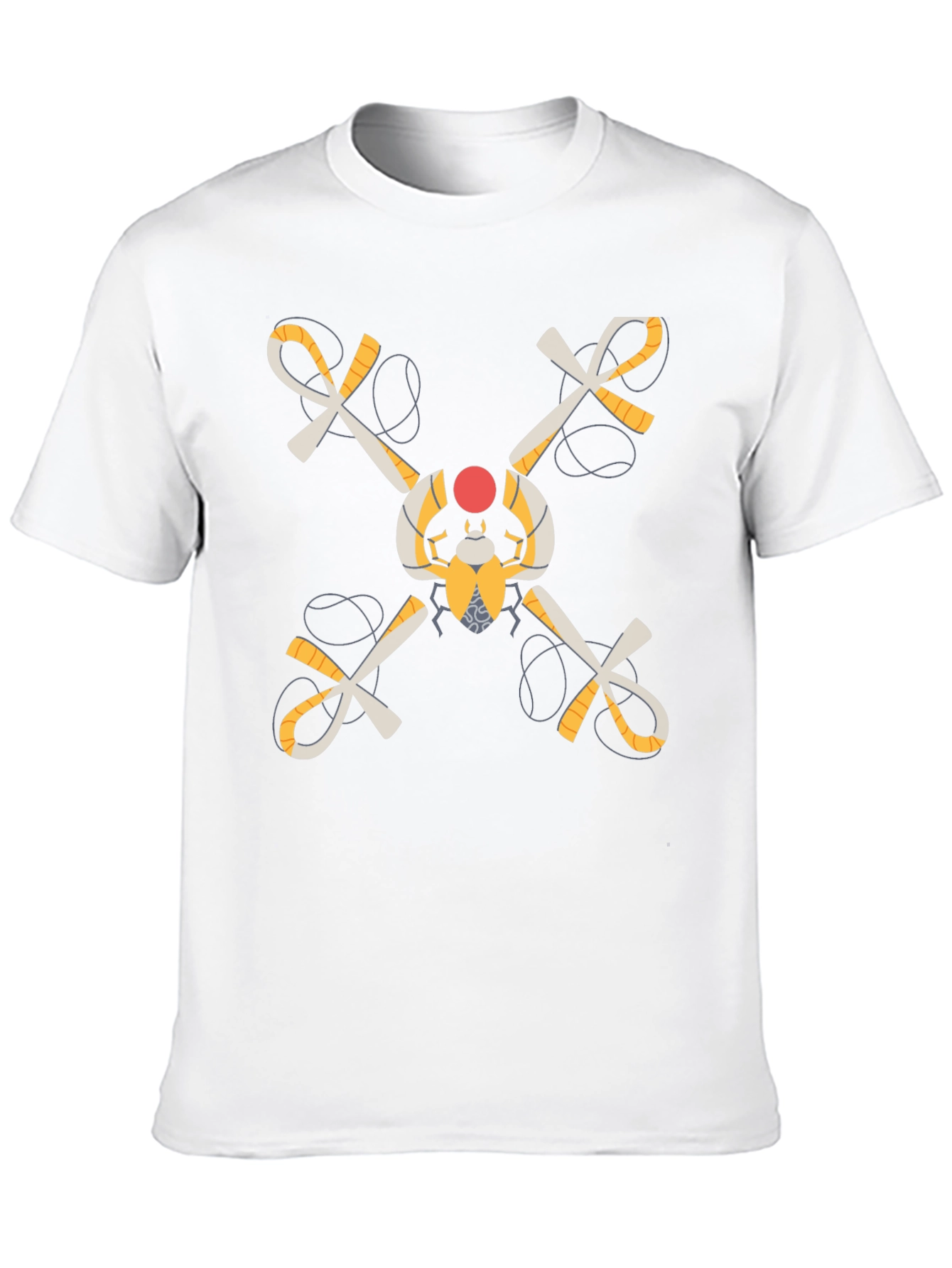 Mens Black T-Shirt with Mysterious Symbol