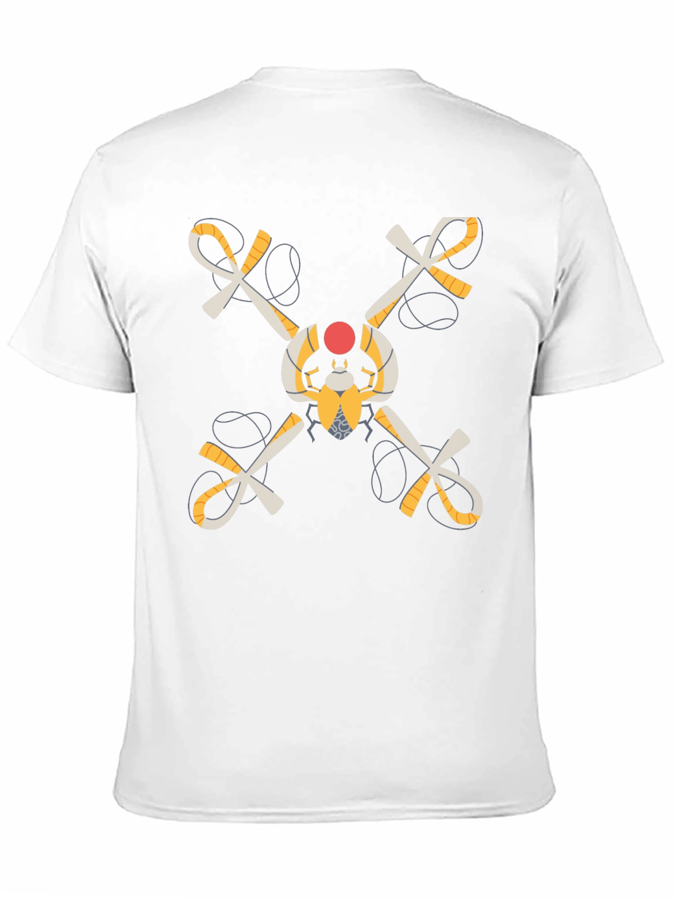 Mens Black T-Shirt with Mysterious Symbol