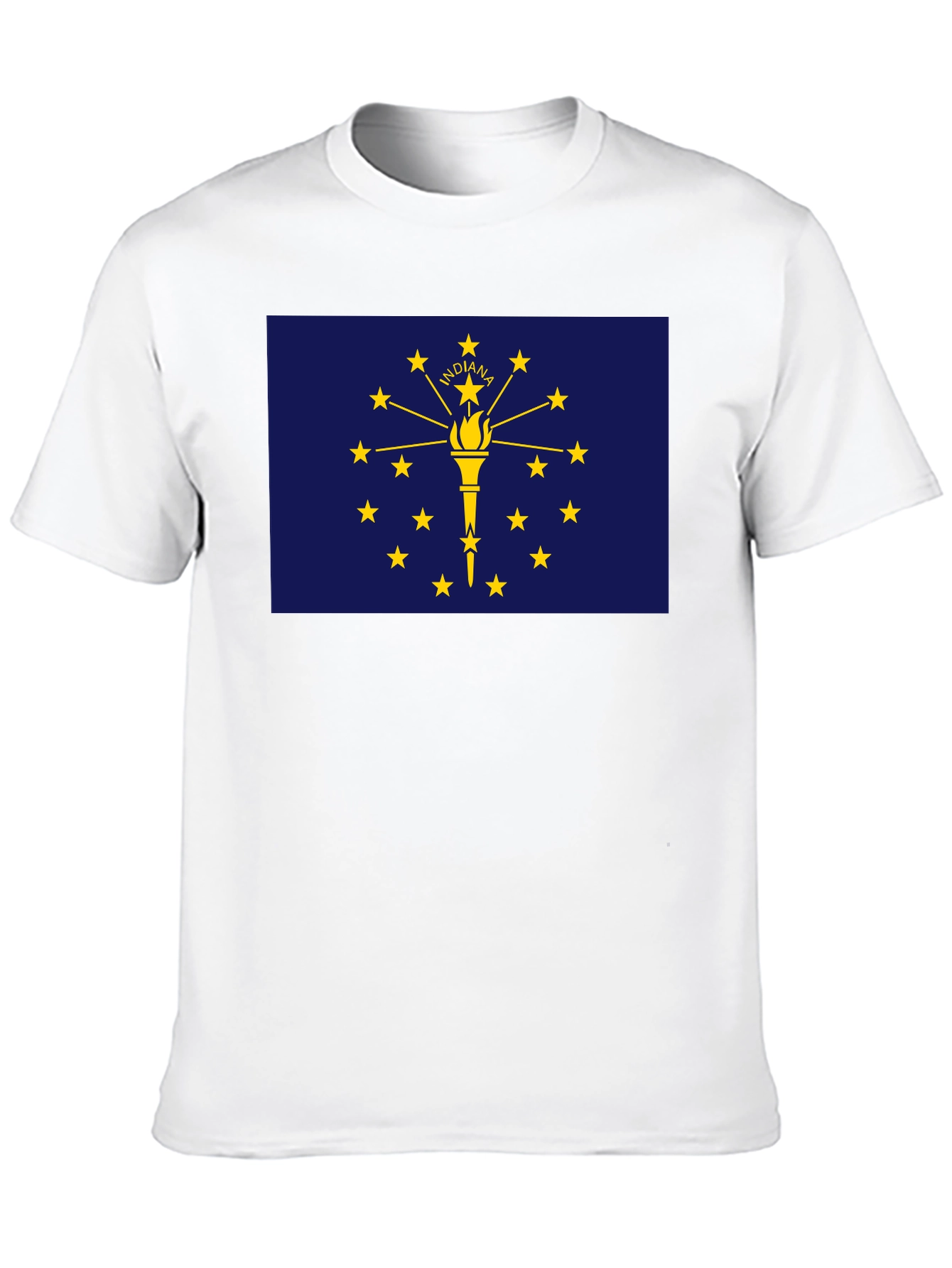 Indiana State Flag Graphic Tee - Black T-Shirt